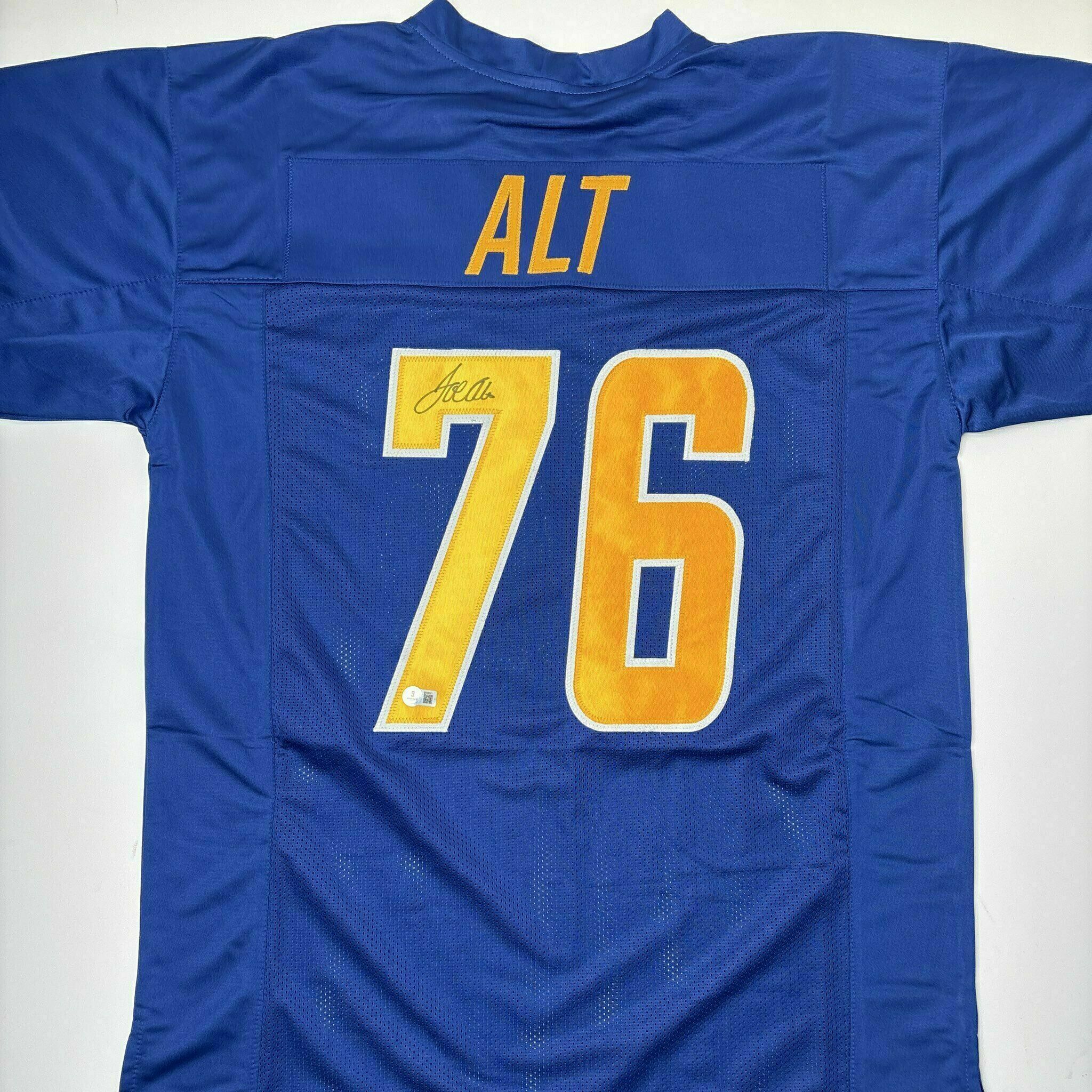 Joe Alt Signed Royal Blue Custom Jersey
