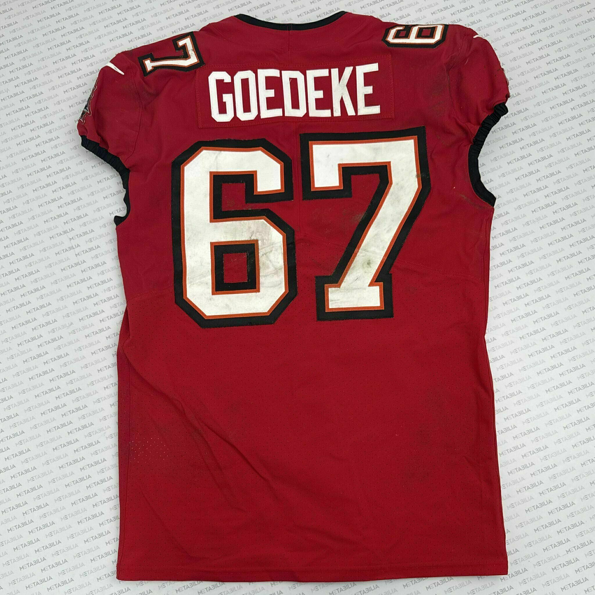 #67 Luke Goedeke Game-Worn Jersey vs Saints