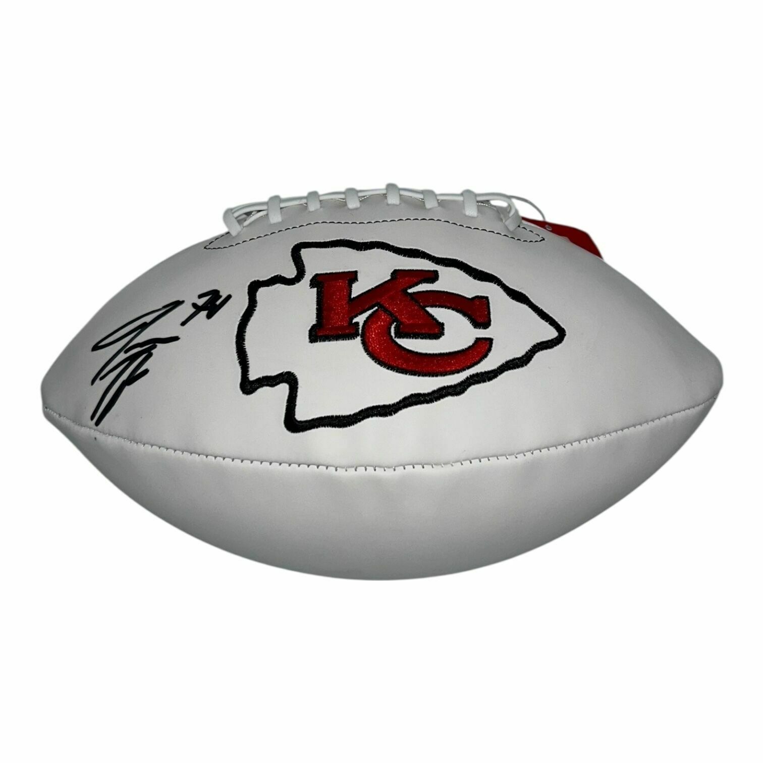 Jawaan Taylor Autographed Kansas City Chiefs White Panel Football - Beckett