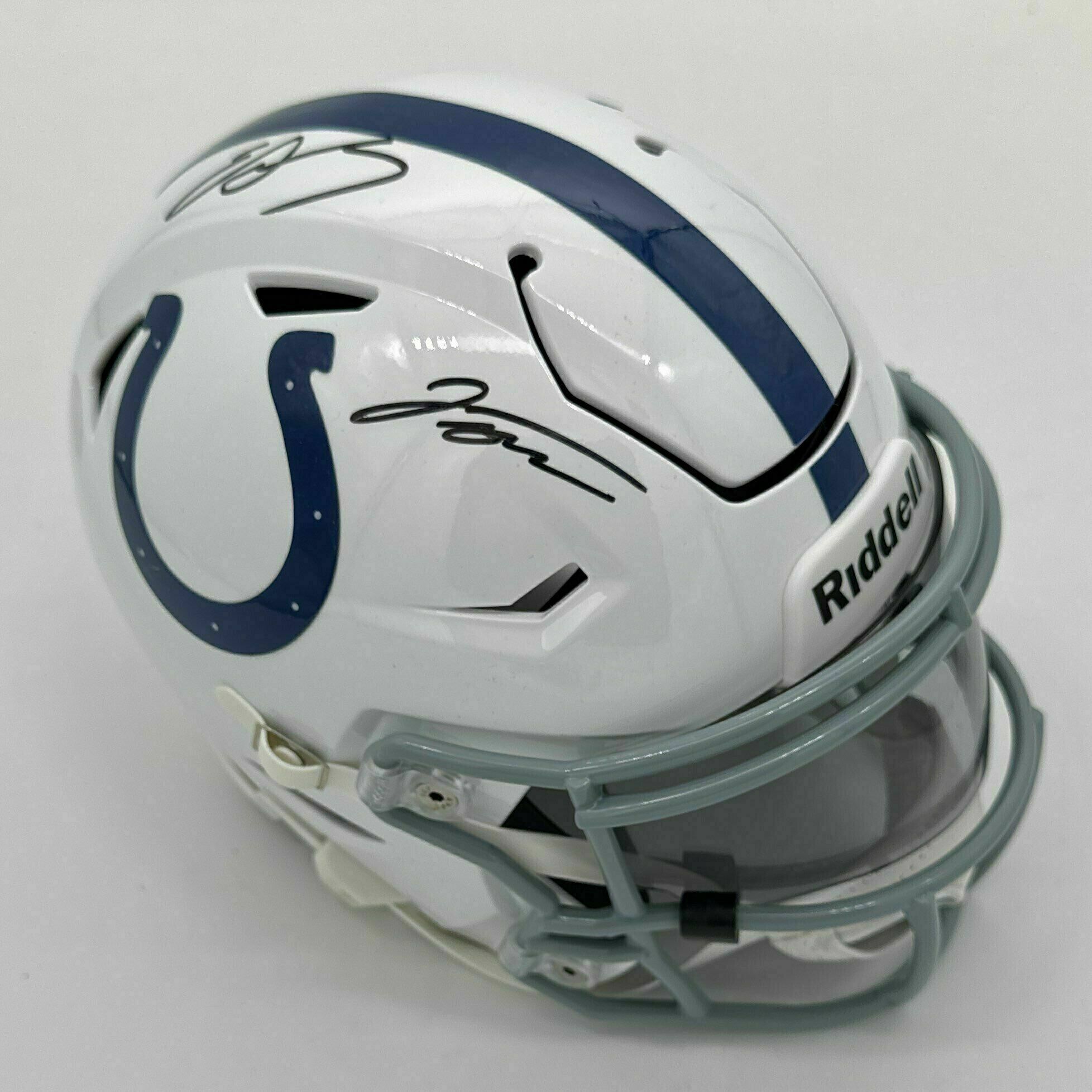 Jonathan Taylor and Edgerrin James Signed Speed Midi Flex Helmet