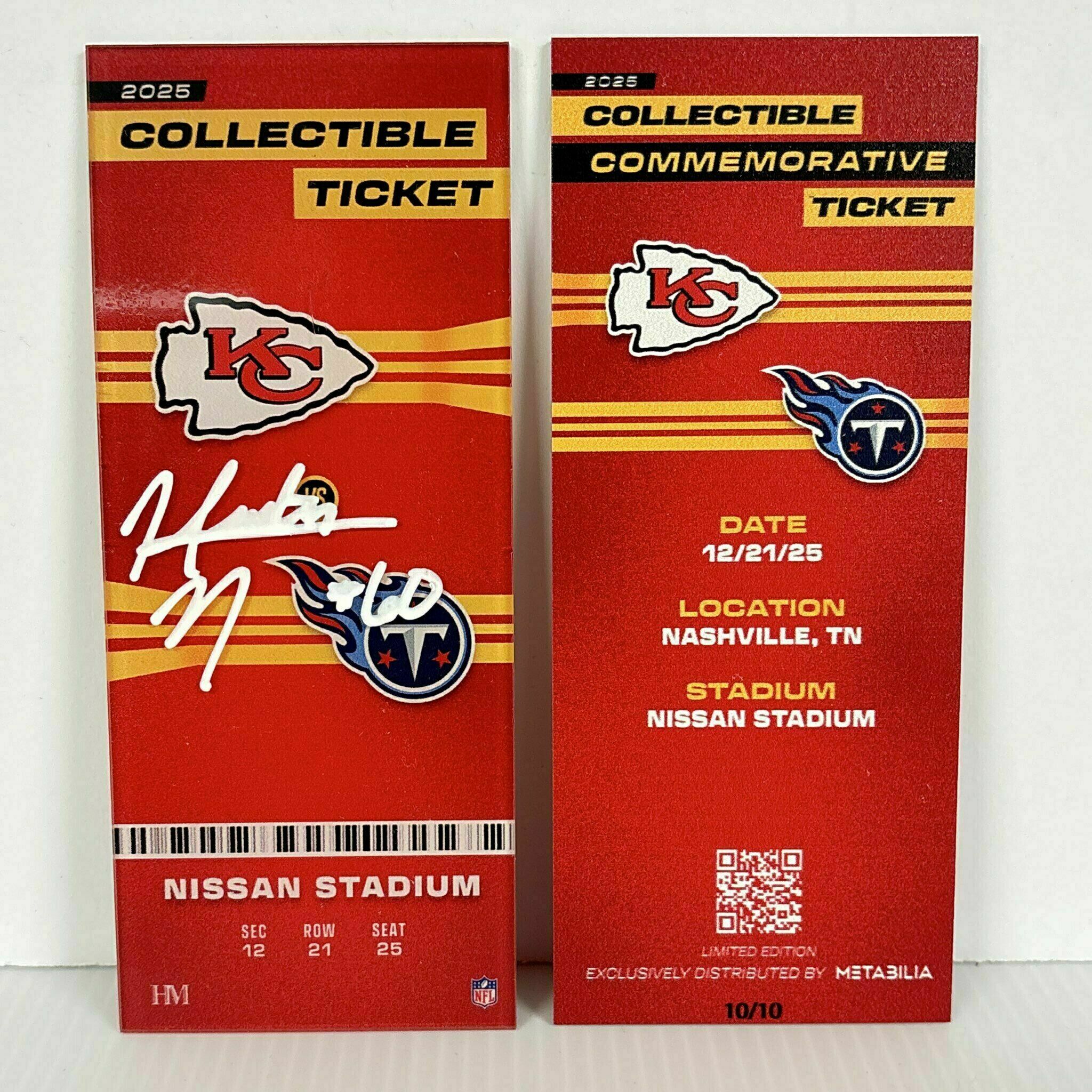 Hunter Nourzad Signed Commemorative Ticket - Wk16 vs Titans