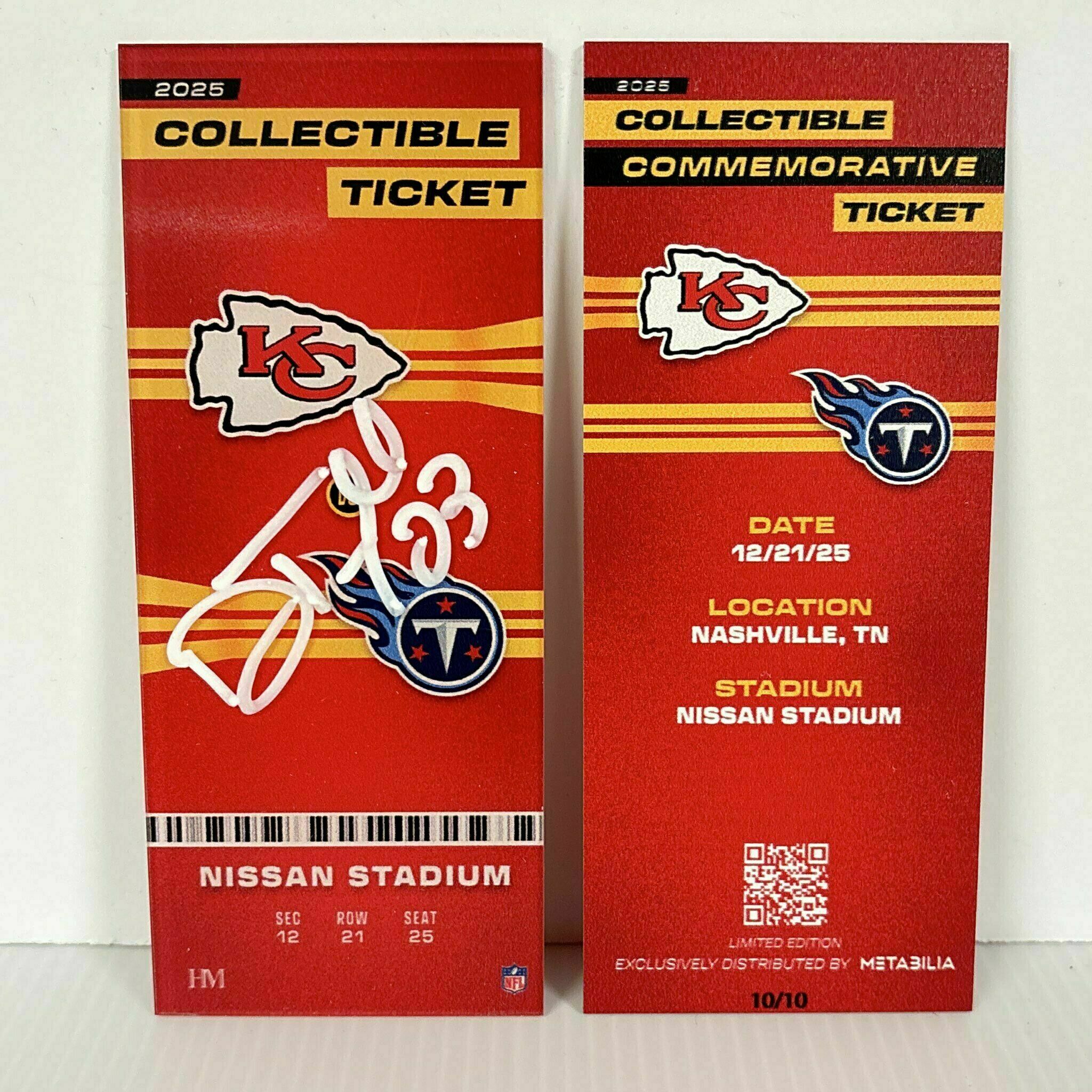 Drue Tranquill Signed Commemorative Ticket - Wk16 vs Titans