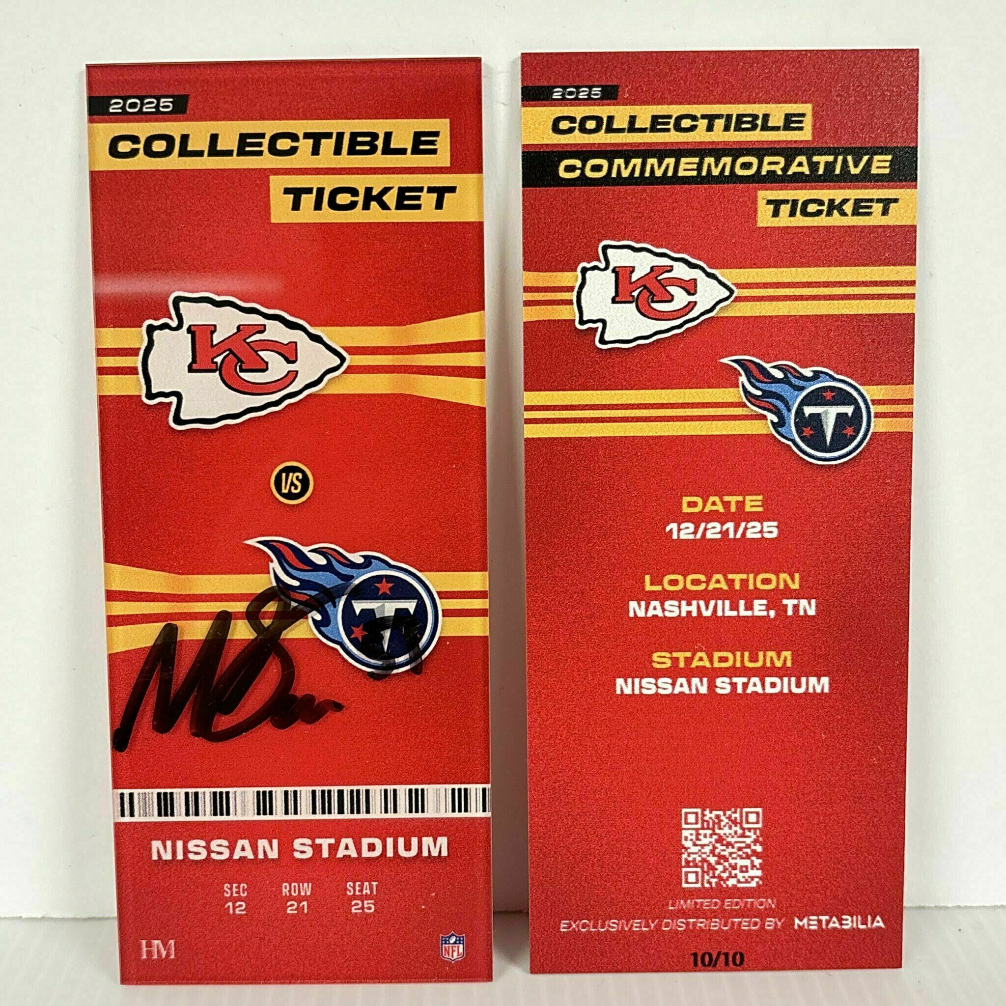 Mike Danna Signed Commemorative Ticket - Wk16 vs Titans