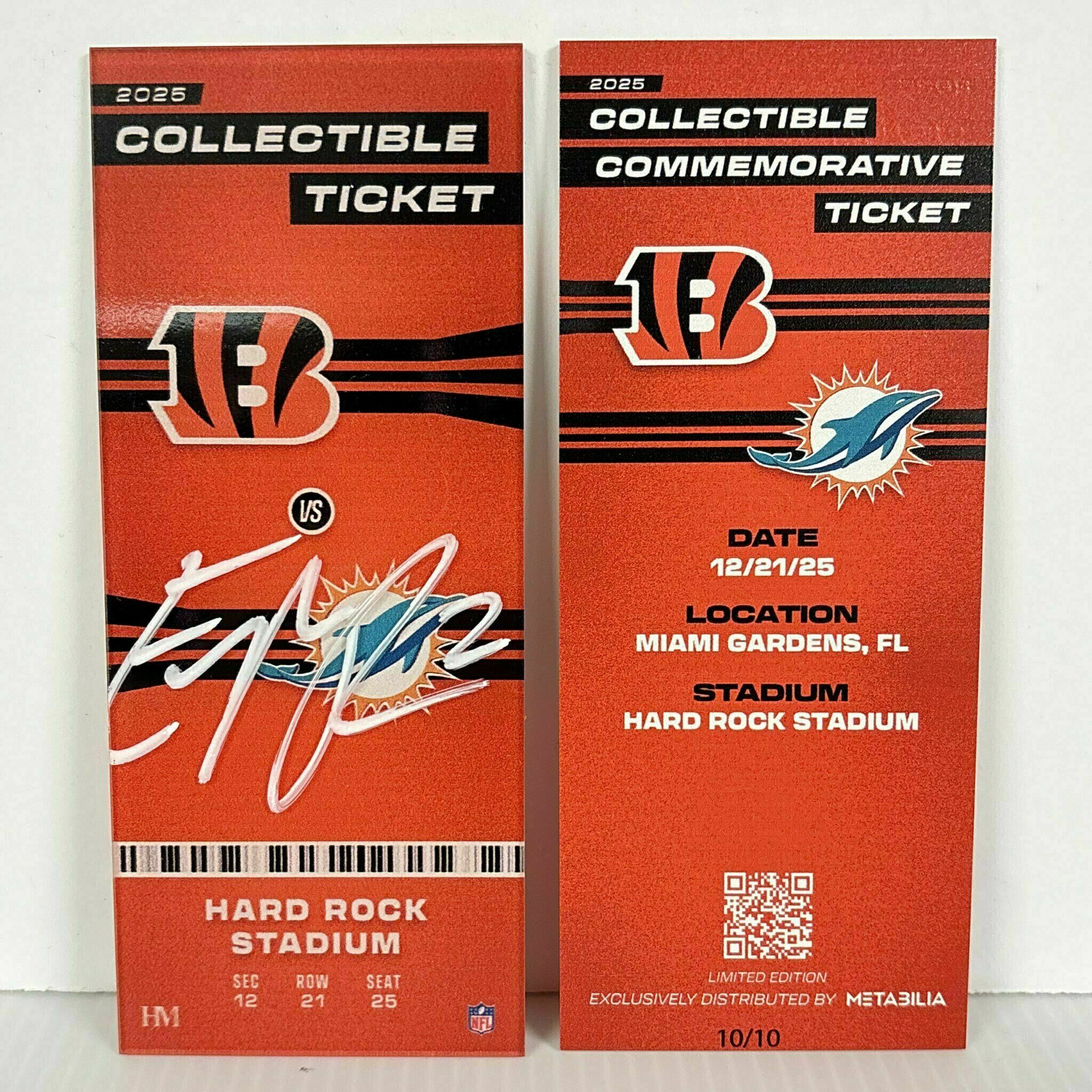 Evan McPherson Signed Commemorative Ticket - Wk16 vs Dolphins