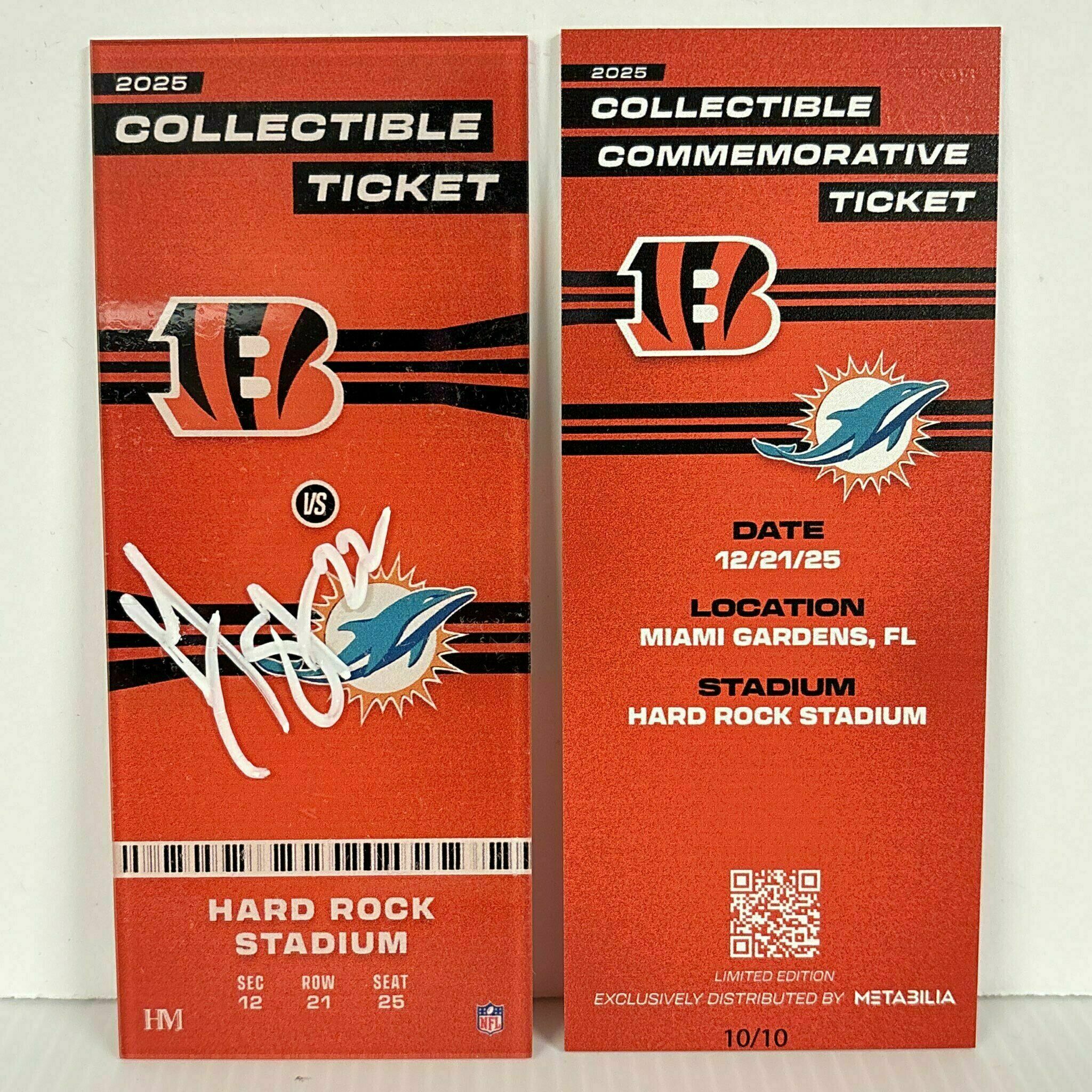 Geno Stone Signed Commemorative Ticket - Wk16 vs Dolphins