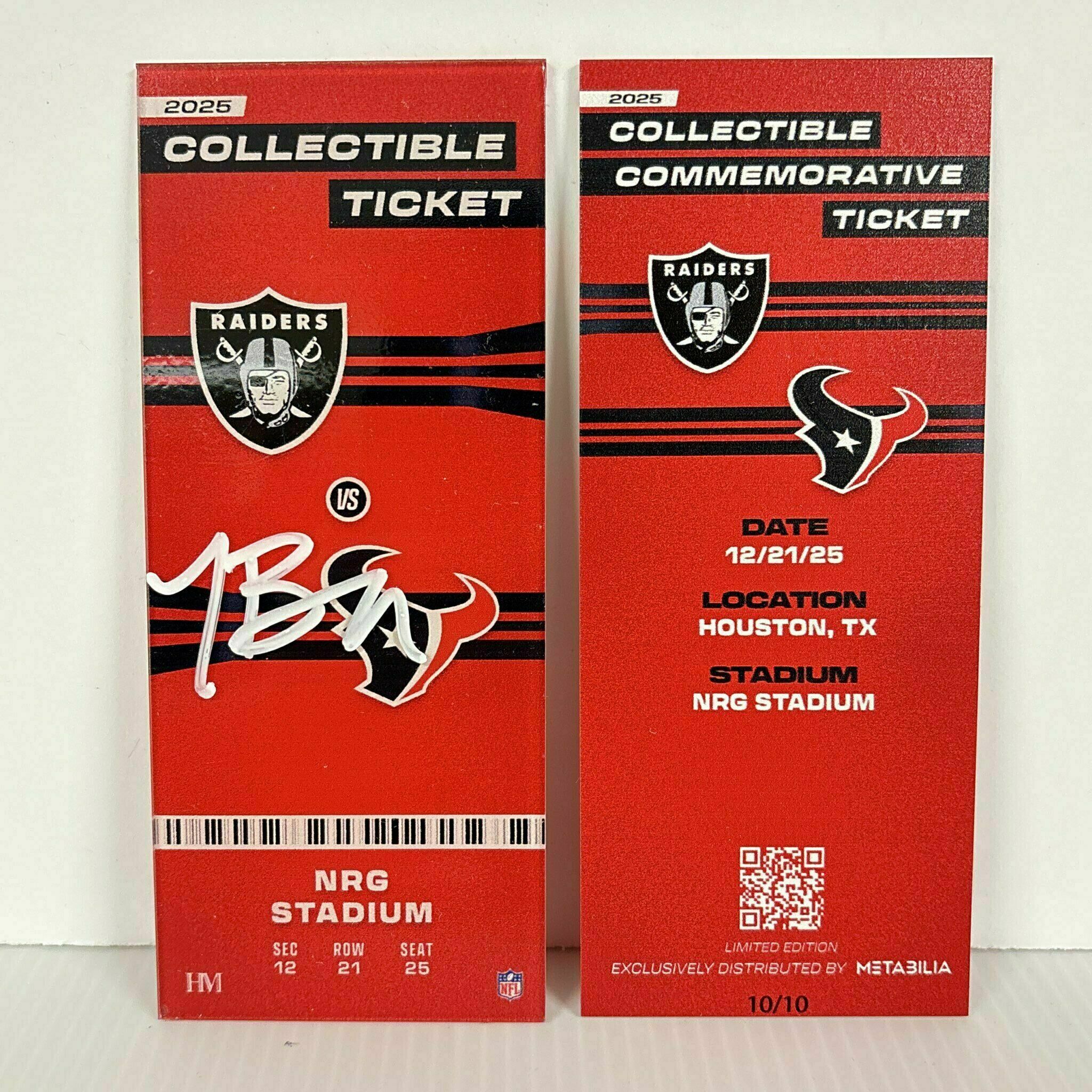 Trent Brown Signed Commemorative Ticket - Wk16 vs Raiders