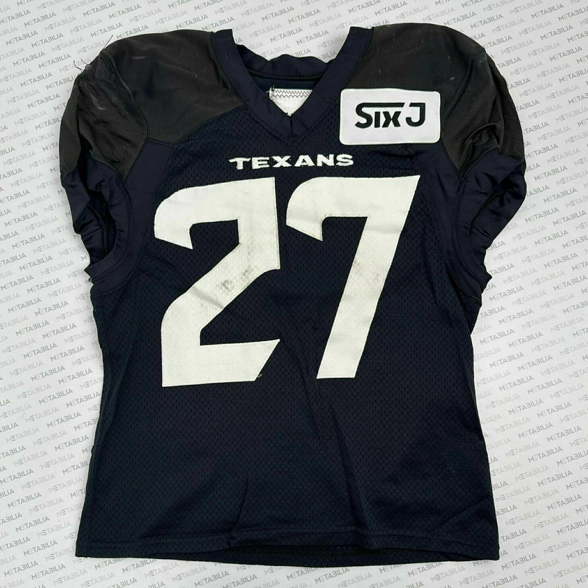 #27 Woody Marks Navy Blue Practice-Worn Jersey