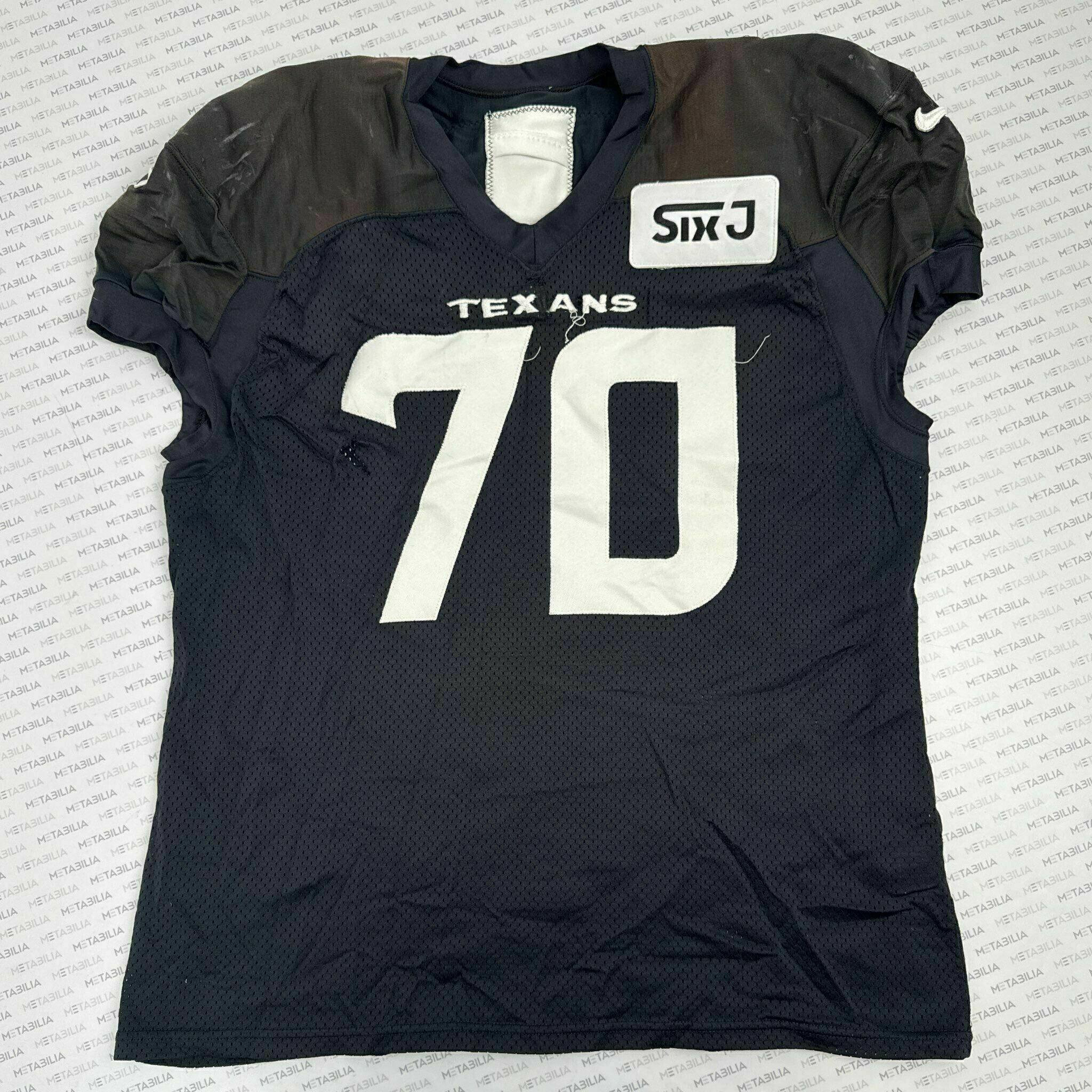 #70 Juice Scruggs Navy Blue Practice-Worn Jersey