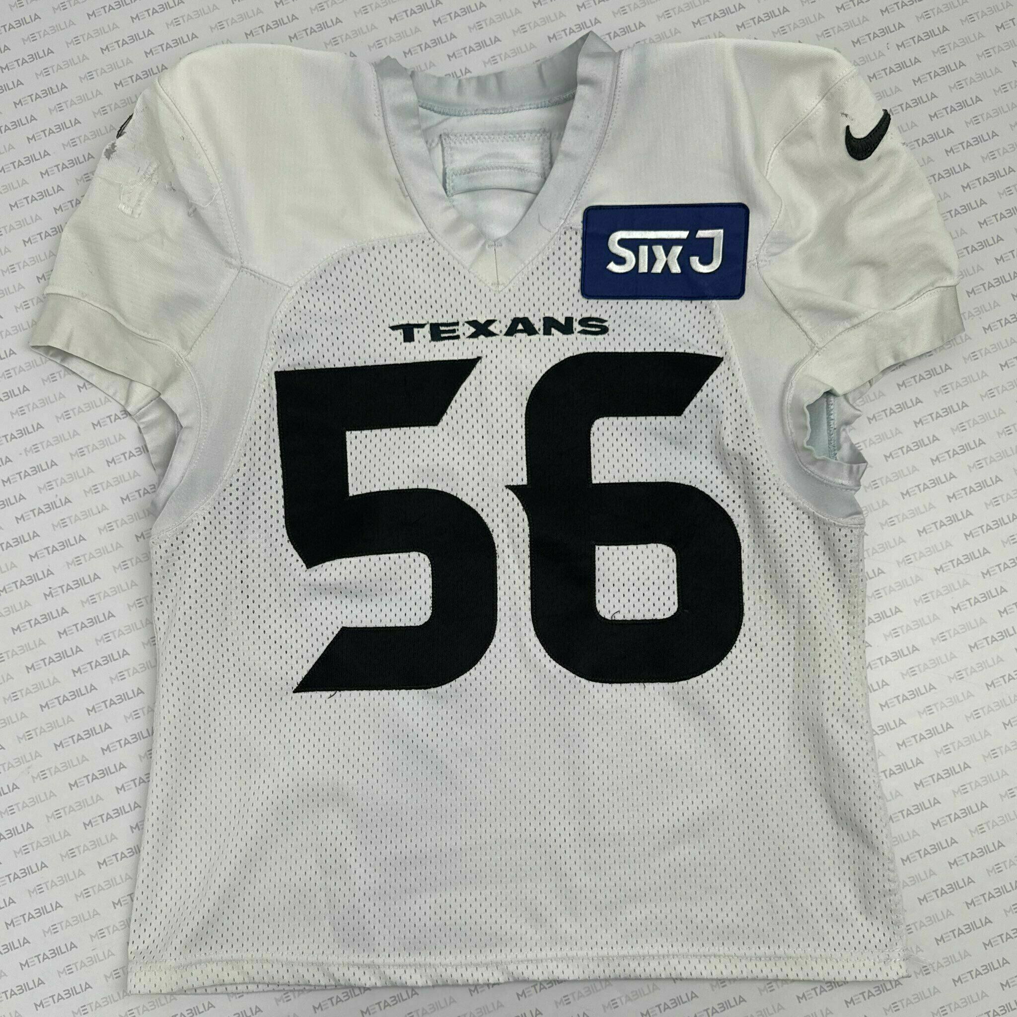 #56 Jamal Hill White Practice-Worn Jersey