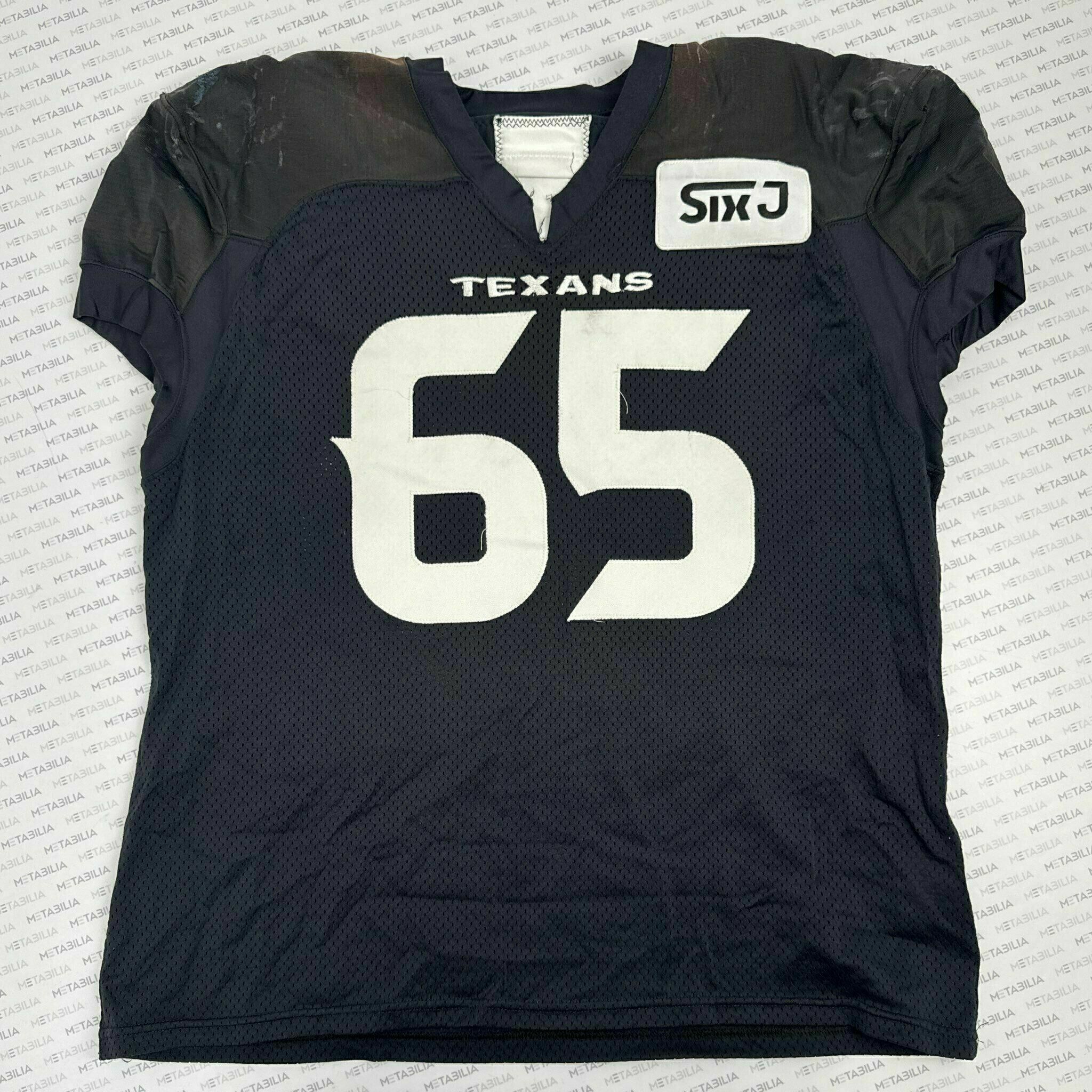 #65 Eli Cox Navy Blue Practice-Worn Jersey