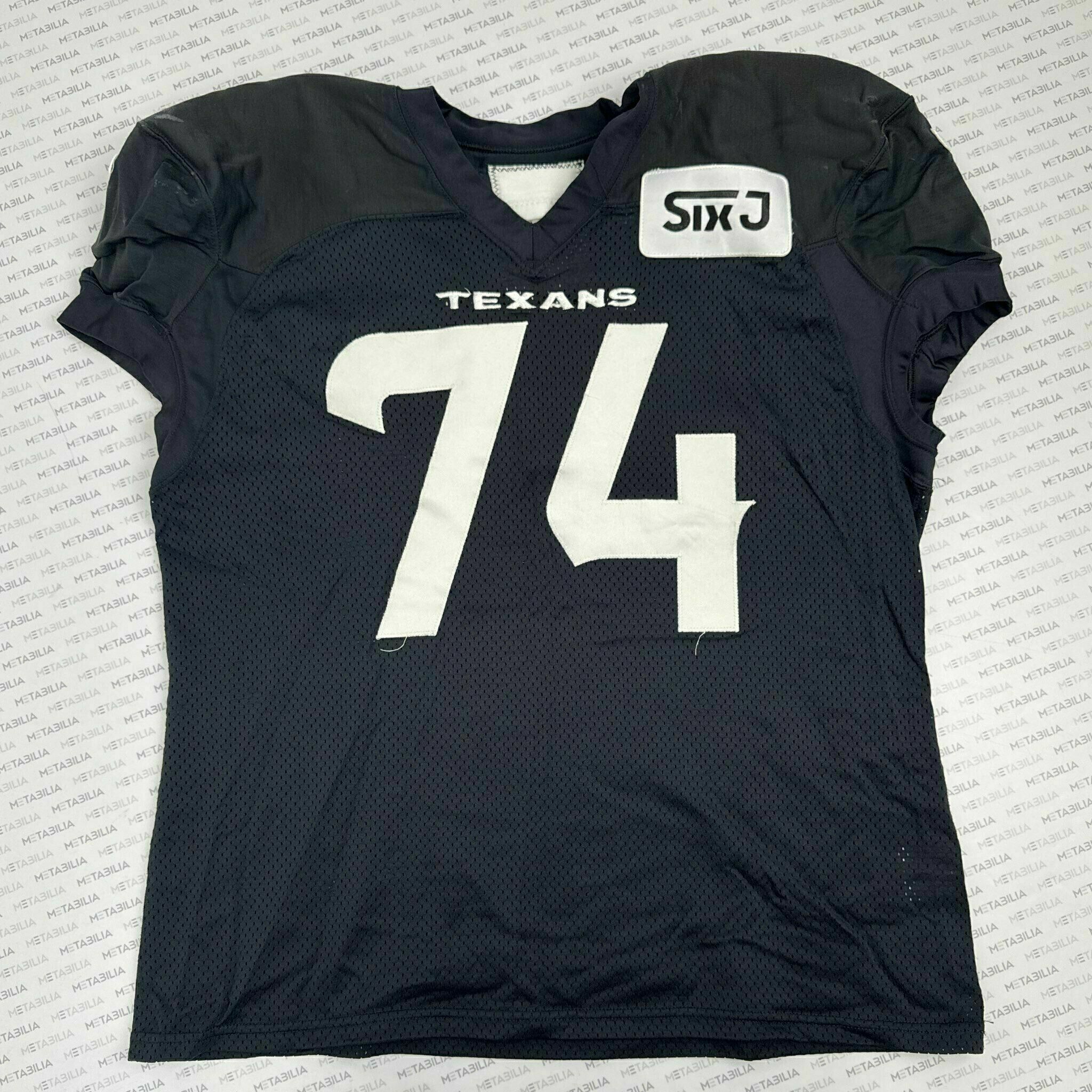 #74 Cam Robinson Navy Blue Practice-Worn Jersey
