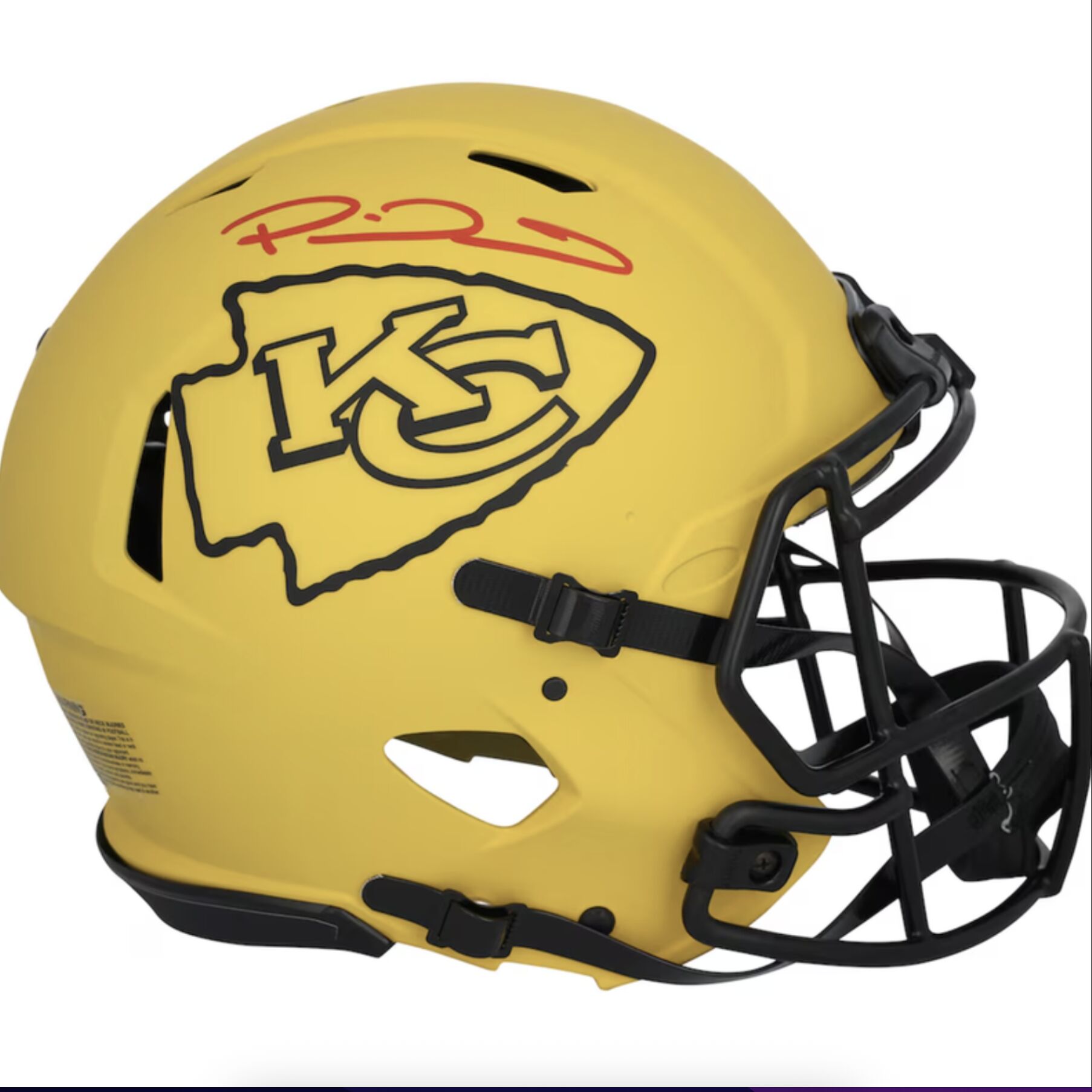 Patrick Mahomes Autographed Kansas City Chiefs 'RAVE' Authentic Helmet Beckett