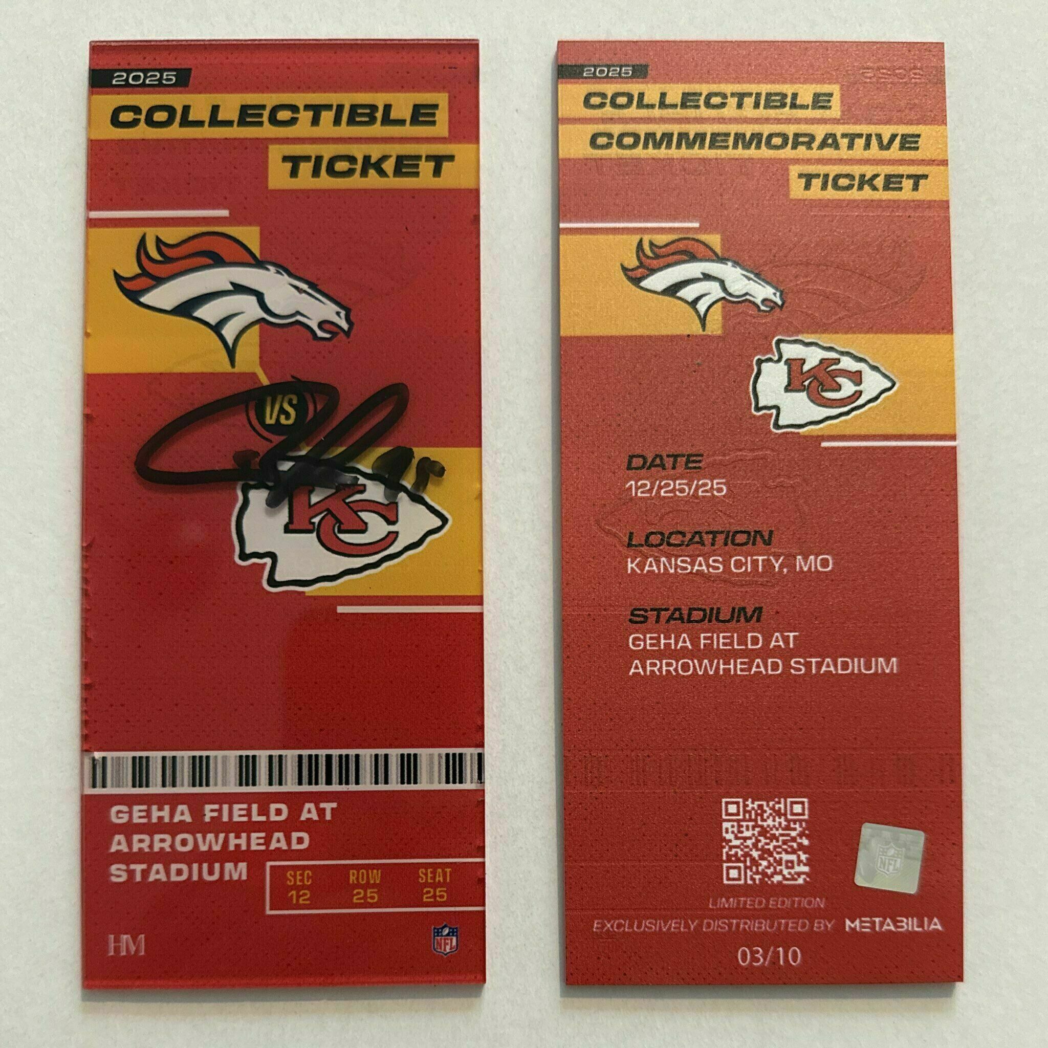 Chris Jones Signed Commemorative Ticket - Wk17 vs Broncos