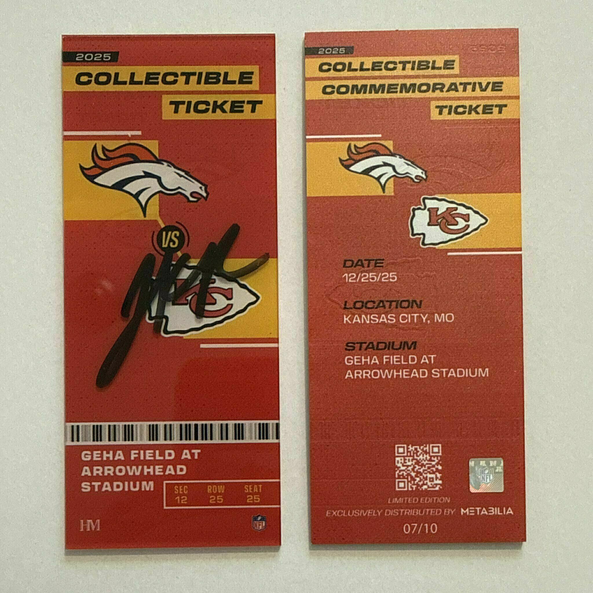 Jalen Royals Signed Commemorative Ticket - Wk17 vs Broncos