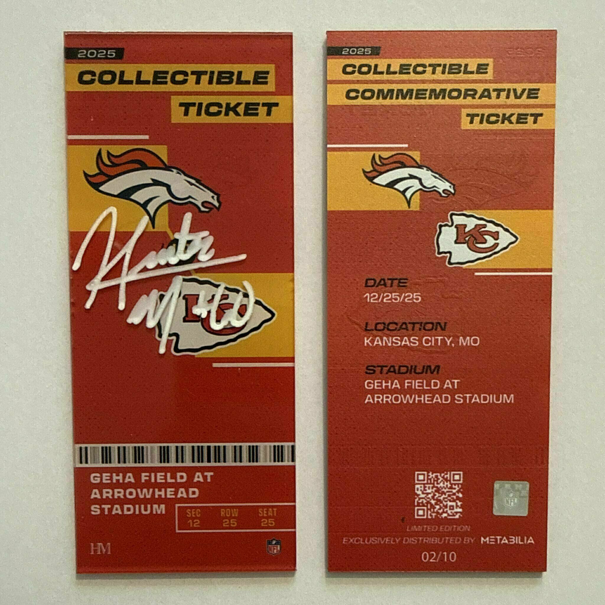 Hunter Nourzad Signed Commemorative Ticket - Wk17 vs Broncos