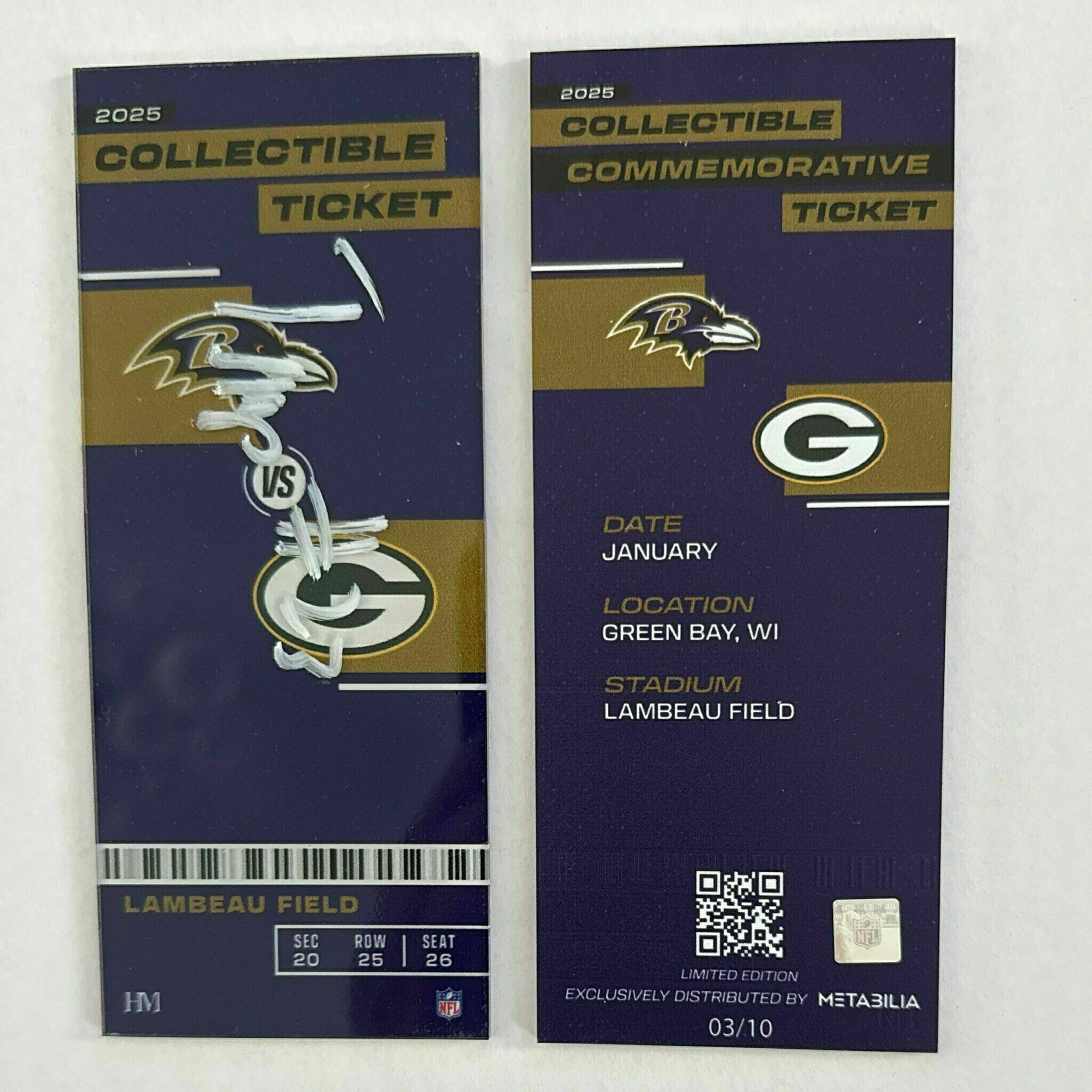 Trenton Simpson Signed Collectible Ticket - Wk17 vs Packers
