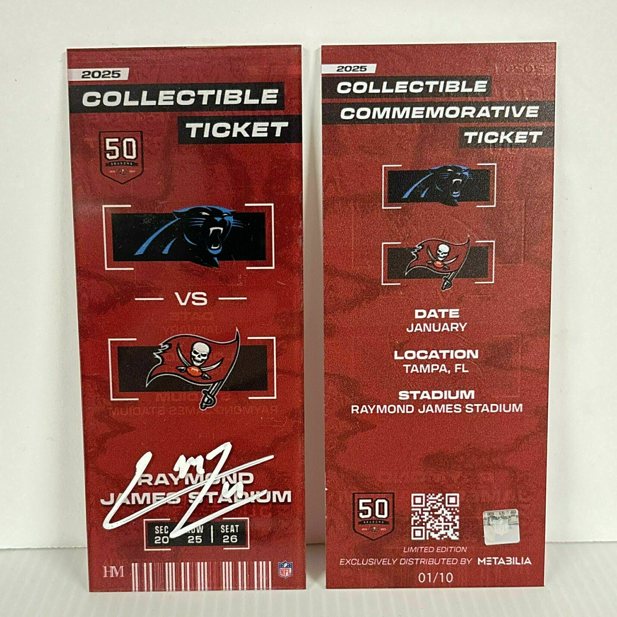 Chase Mclaughlin Signed Commemorative Ticket - Wk18 vs Panthers