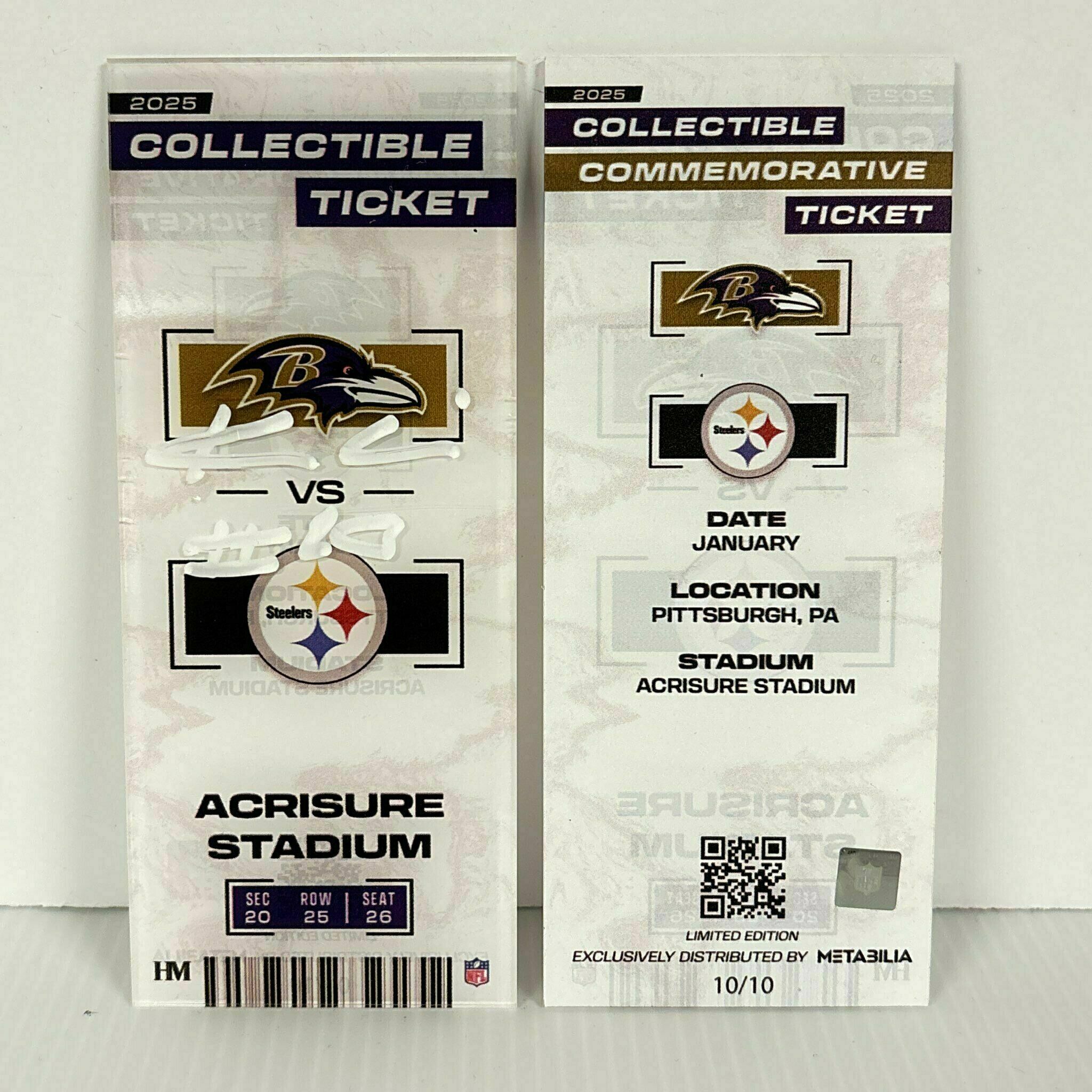 Sanoussi Kane Signed Collectible Ticket - Wk18 vs Steelers