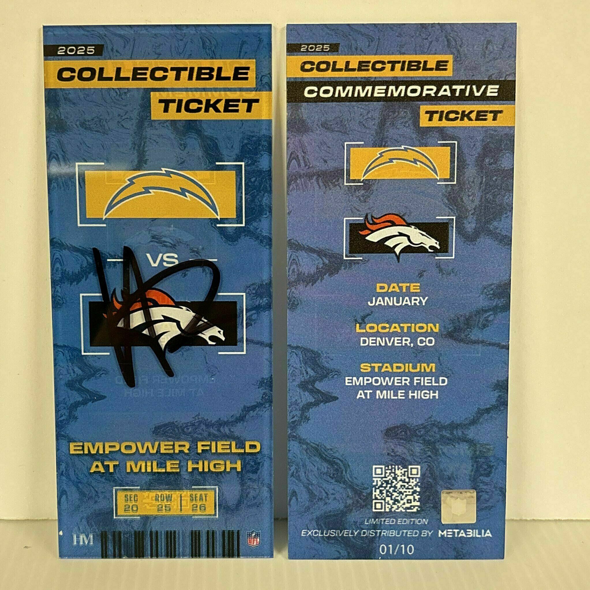 Hassan Haskins Signed Commemorative Ticket - Wk18 vs Broncos