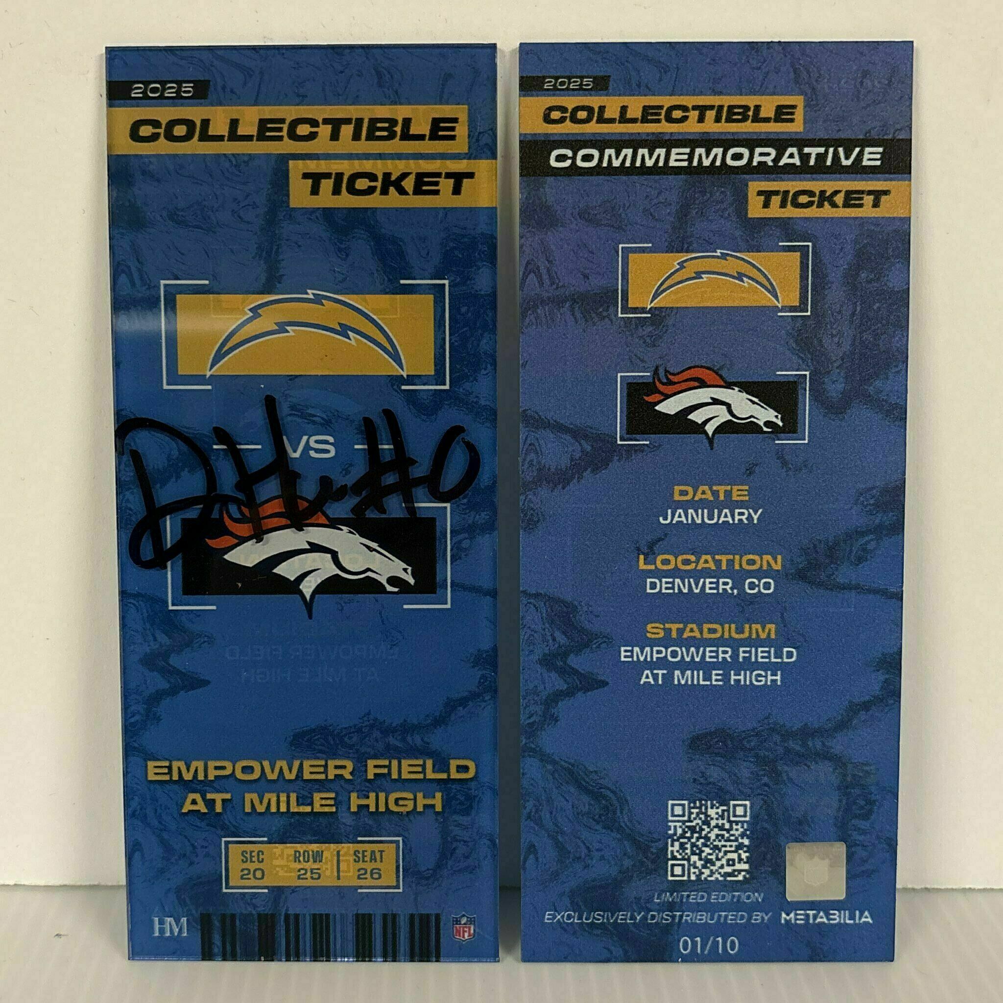 Daiyan Henley Signed Commemorative Ticket - Wk18 vs Broncos