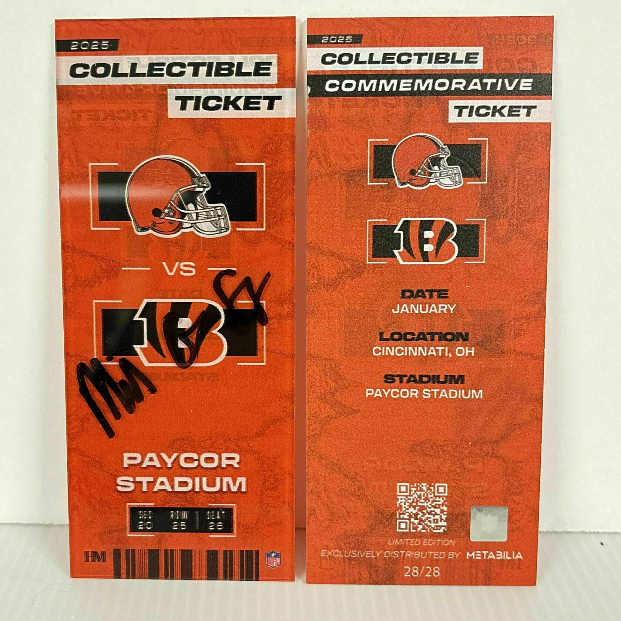 Mike Gesicki Signed Commemorative Ticket - Wk18 vs Browns