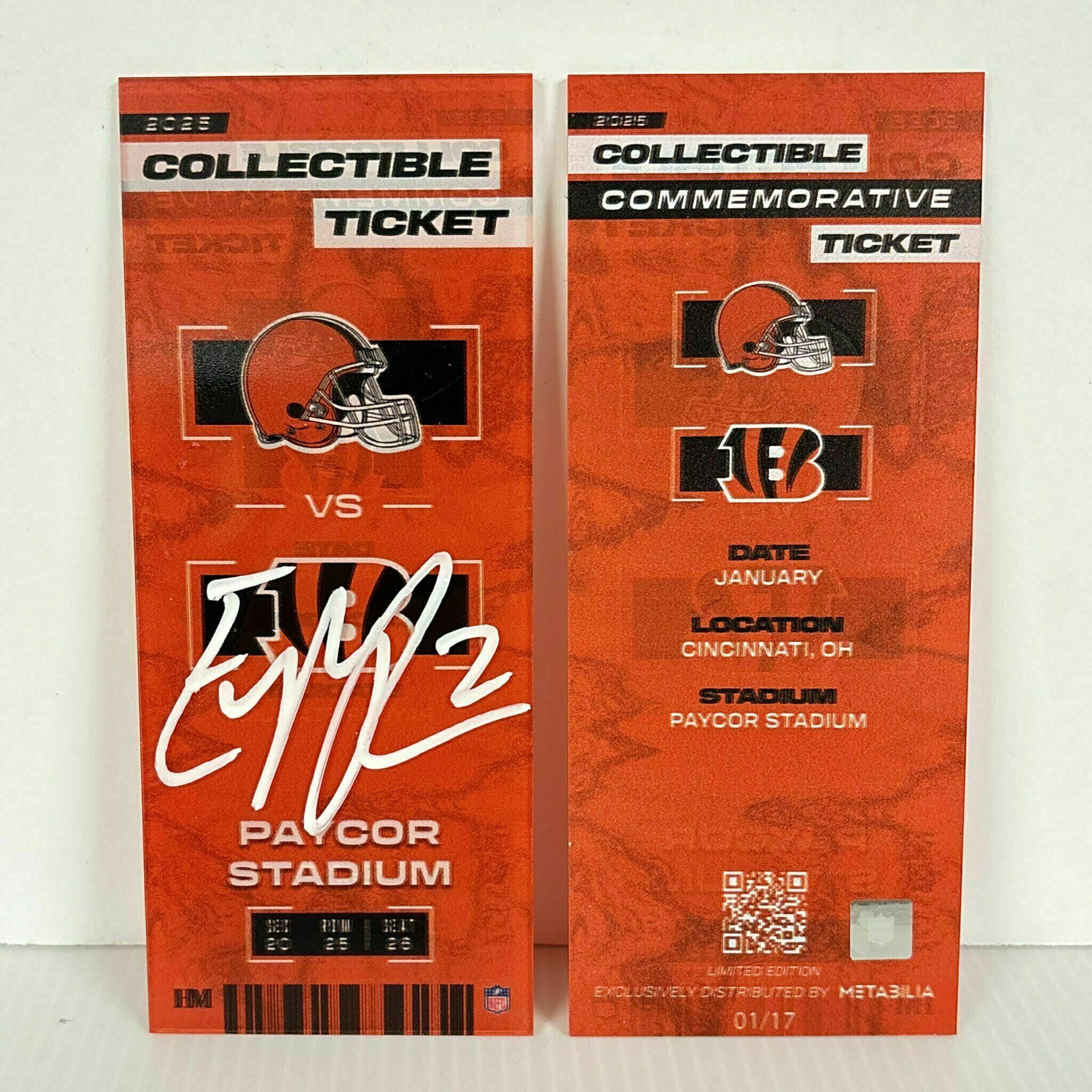 Evan McPherson Signed Commemorative Ticket - Wk18 vs Browns