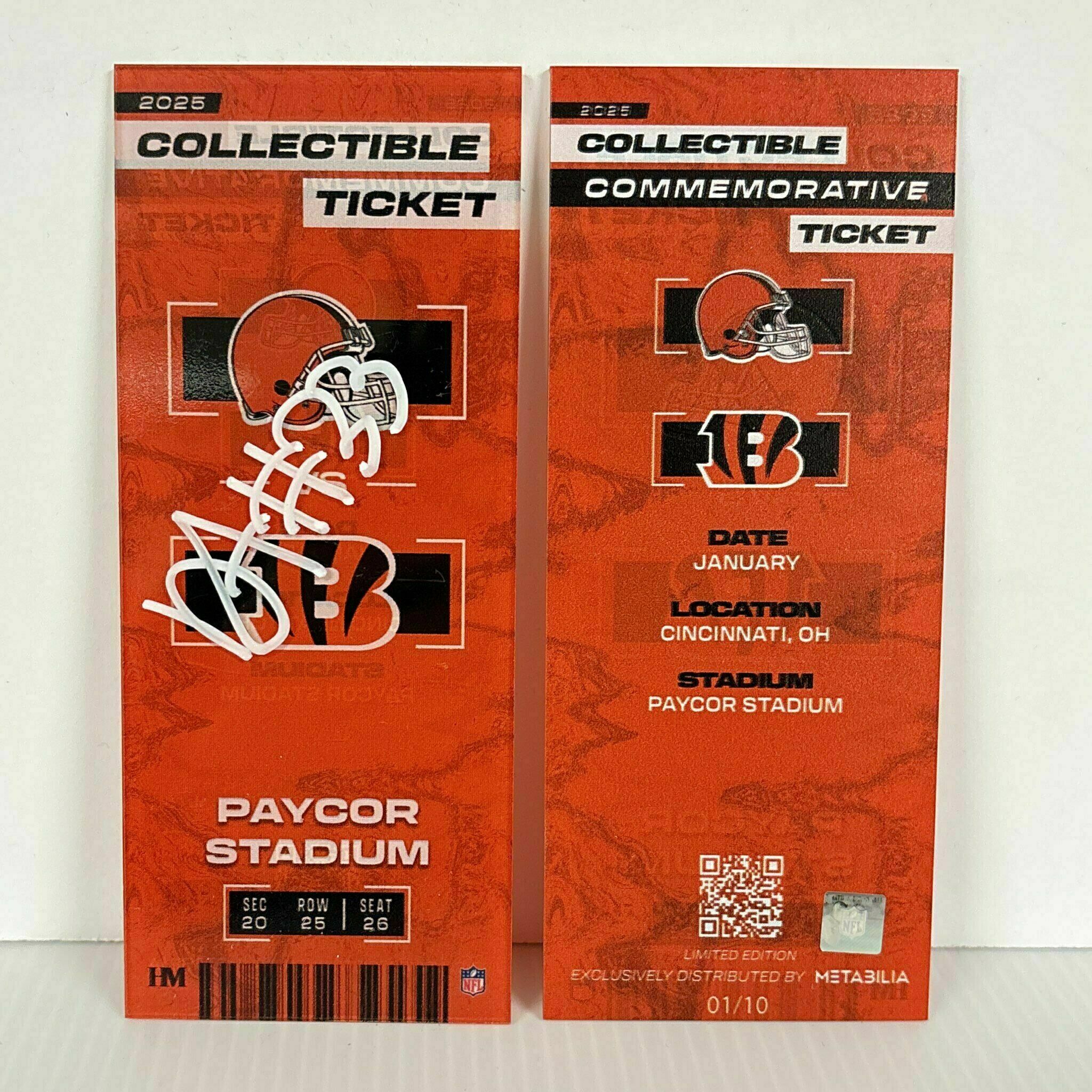 Daijahn Anthony Signed Commemorative Ticket - Wk18 vs Browns