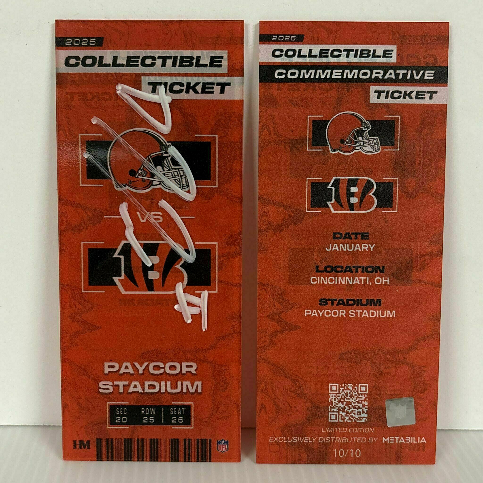 DJ Turner Signed Commemorative Ticket - Wk18 vs Browns