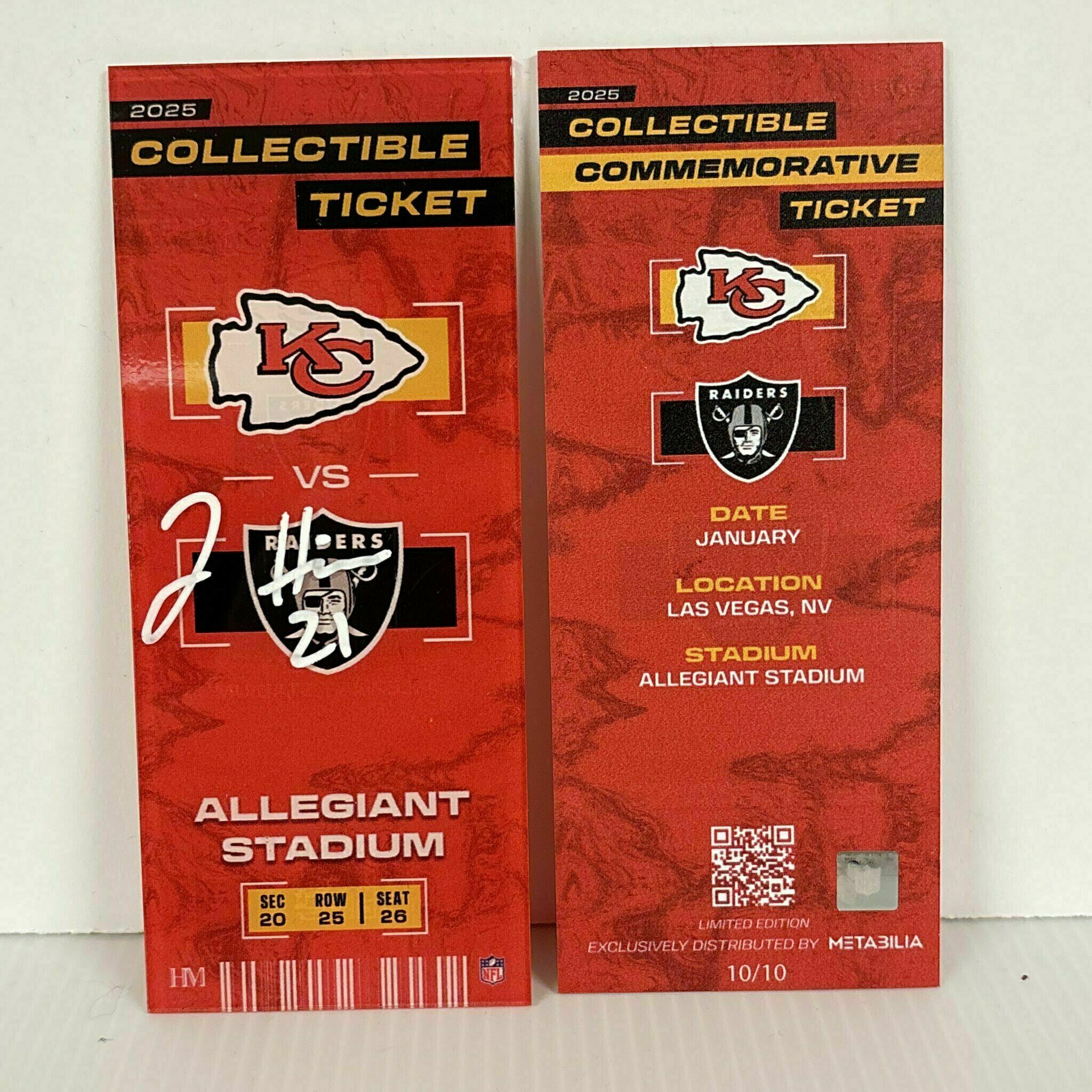 Jaden Hicks Signed Commemorative Ticket - Wk18 vs Raiders