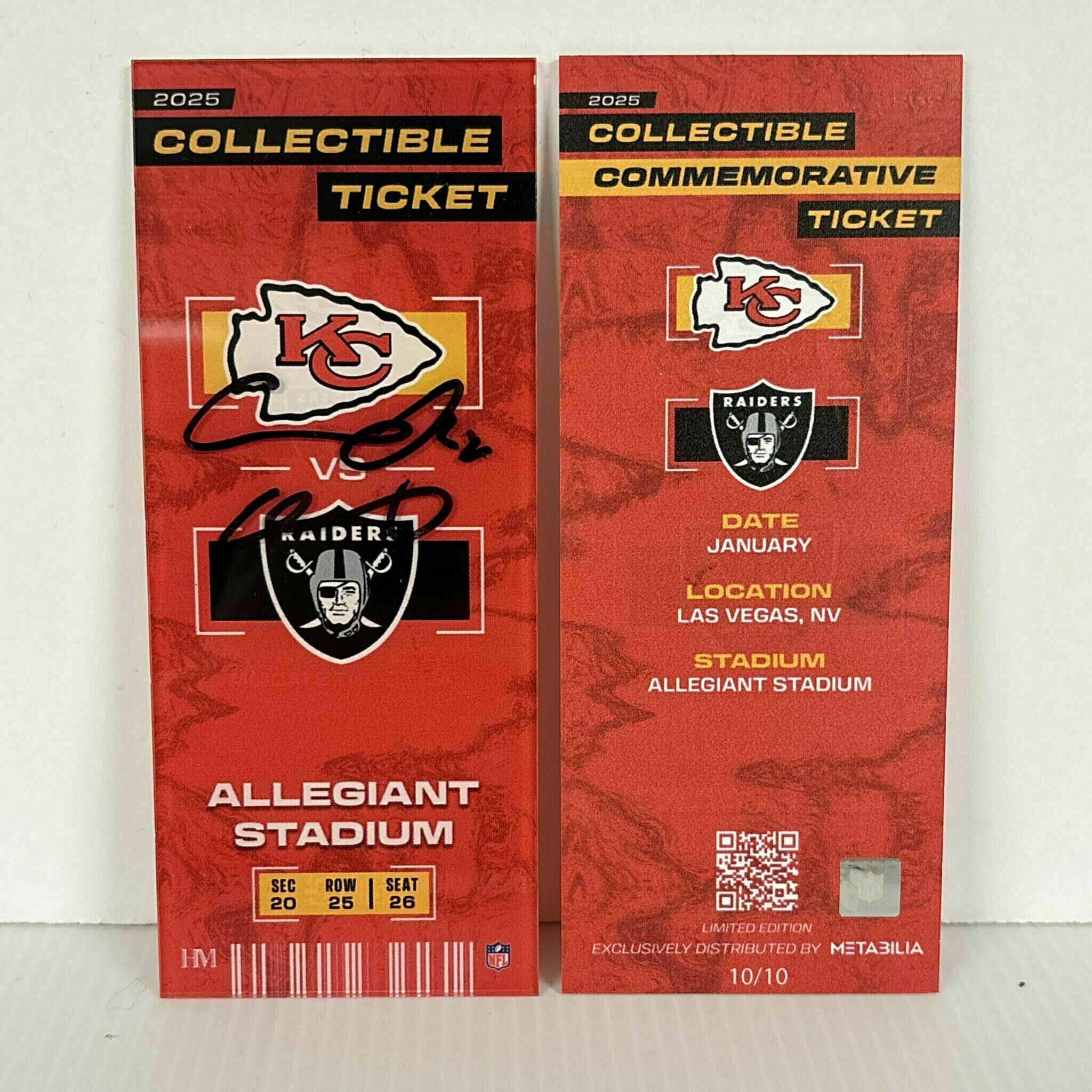 Creed Humphrey Signed Commemorative Ticket - Wk18 vs Raiders