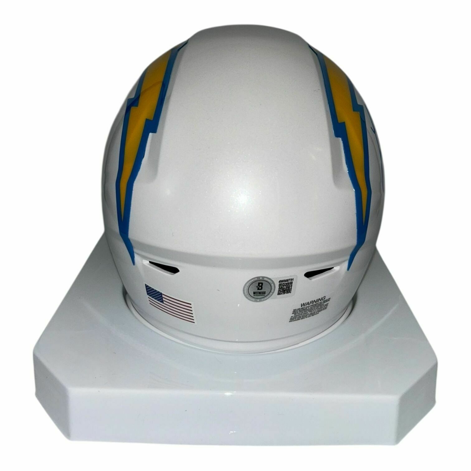 Ladd McConkey Autographed Los Angeles Chargers Riddell MIDI Mid-Size Helmet With Visor - Beckett
