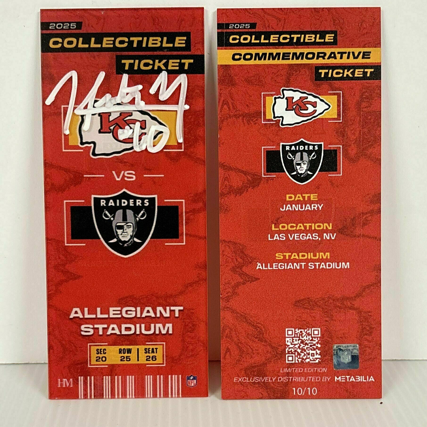 Hunter Nourzad Signed Commemorative Ticket - Wk18 vs Raiders