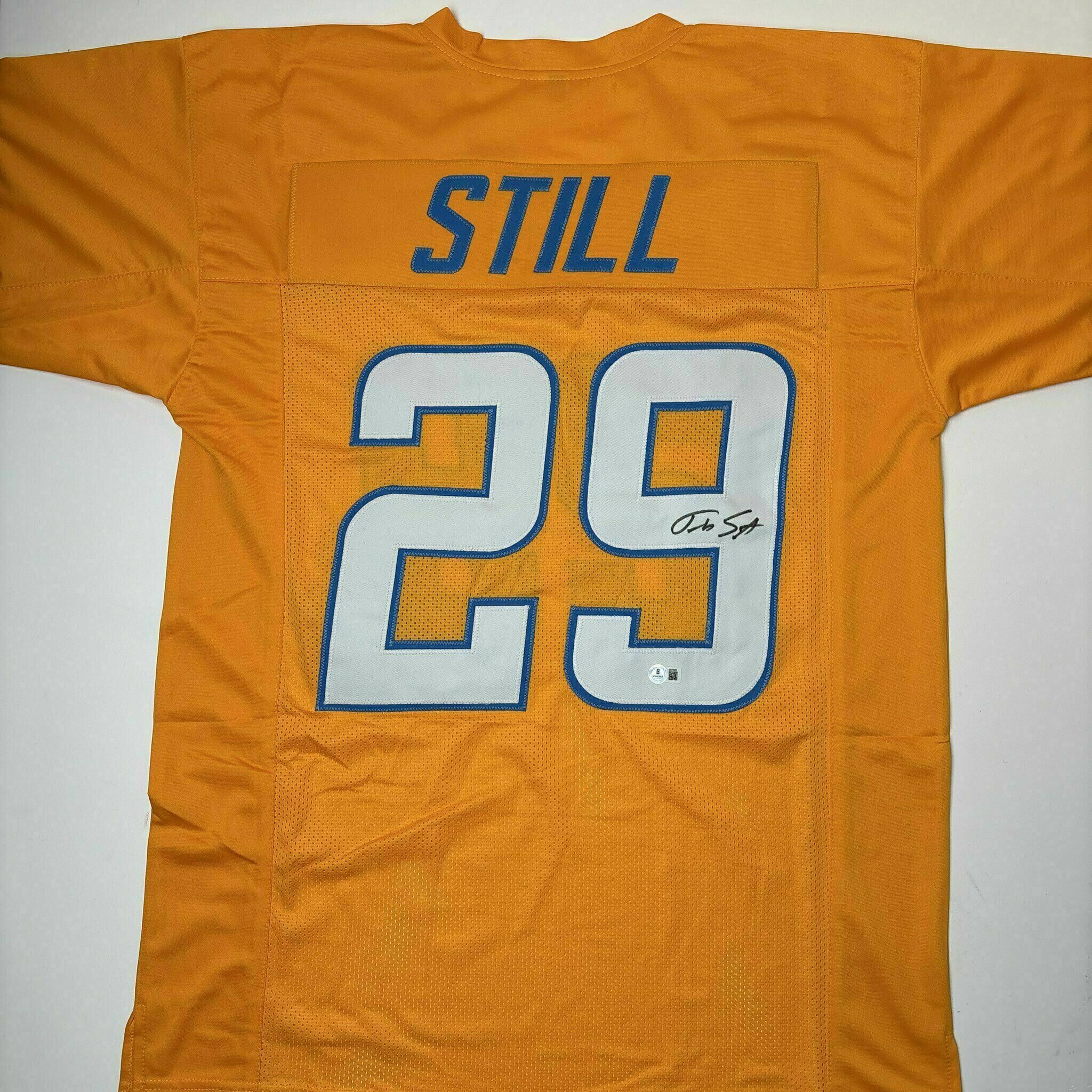 Tarheeb Still Signed Yellow Custom Jersey