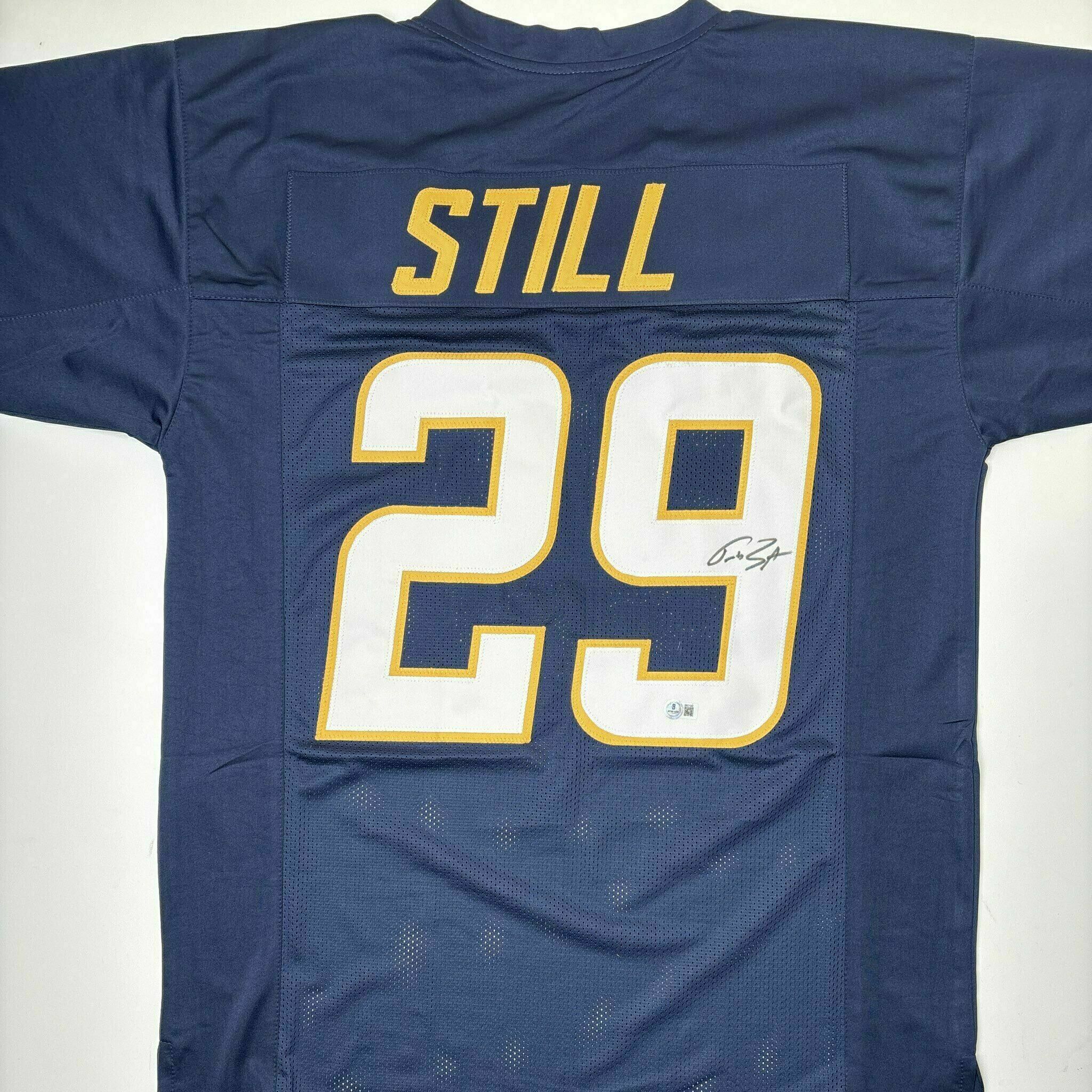 Tarheeb Still Signed Navy Blue Custom Jersey