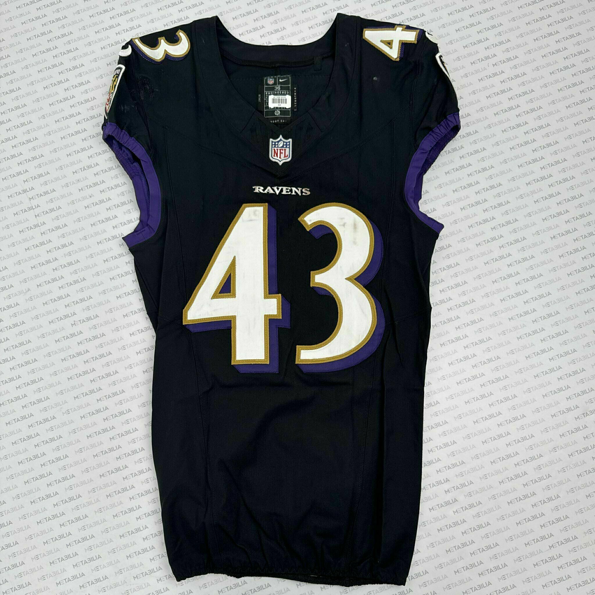 #43 Justice Hills Game-Worn Jersey vs Bears