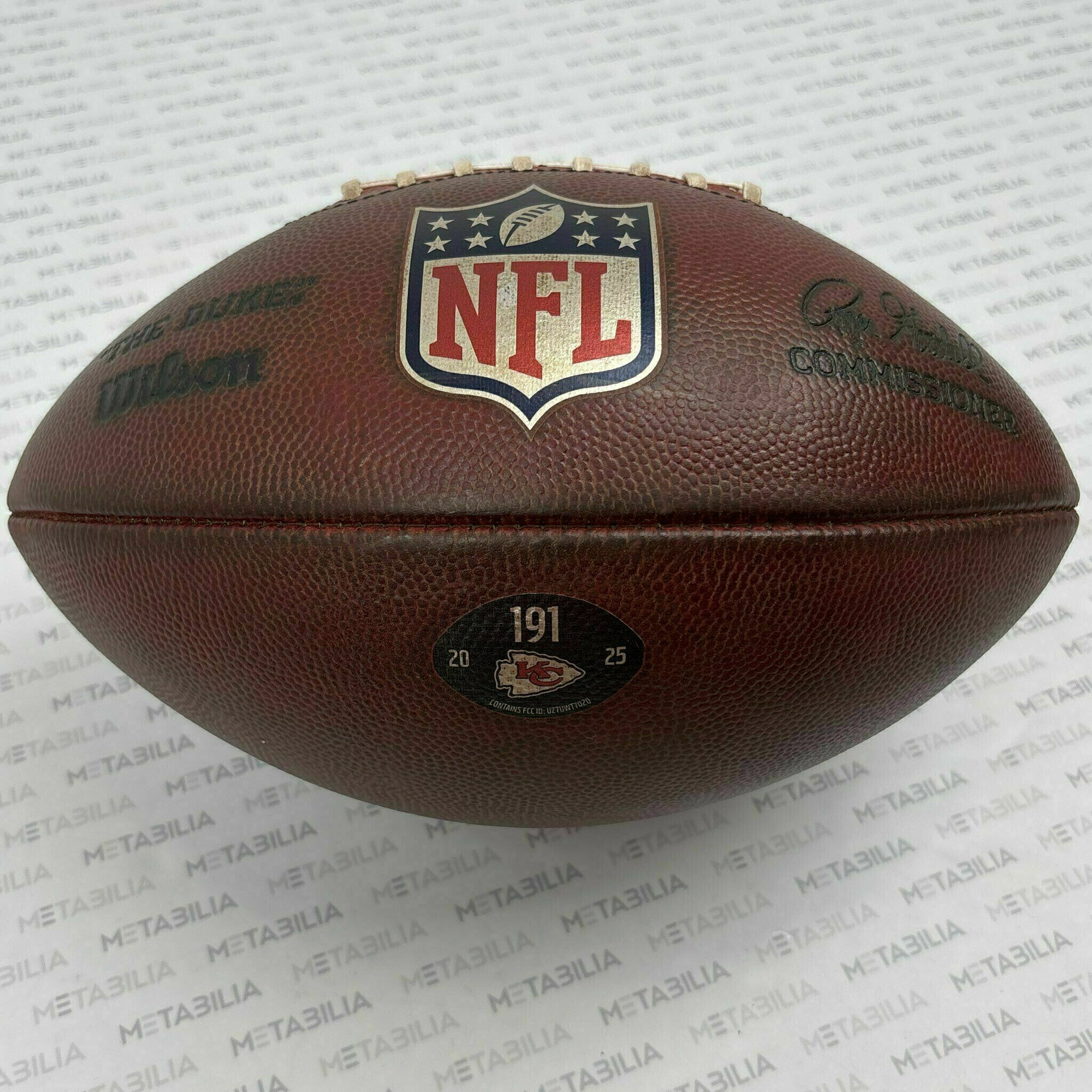 Chiefs Game-Used Ball #191 vs Texans