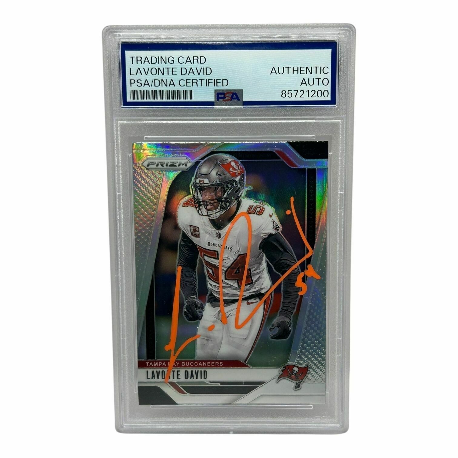 LaVonte David 2024 Panini Prizm Football Silver Prizm On-Card Autograph Trading Card - PSA Authentic