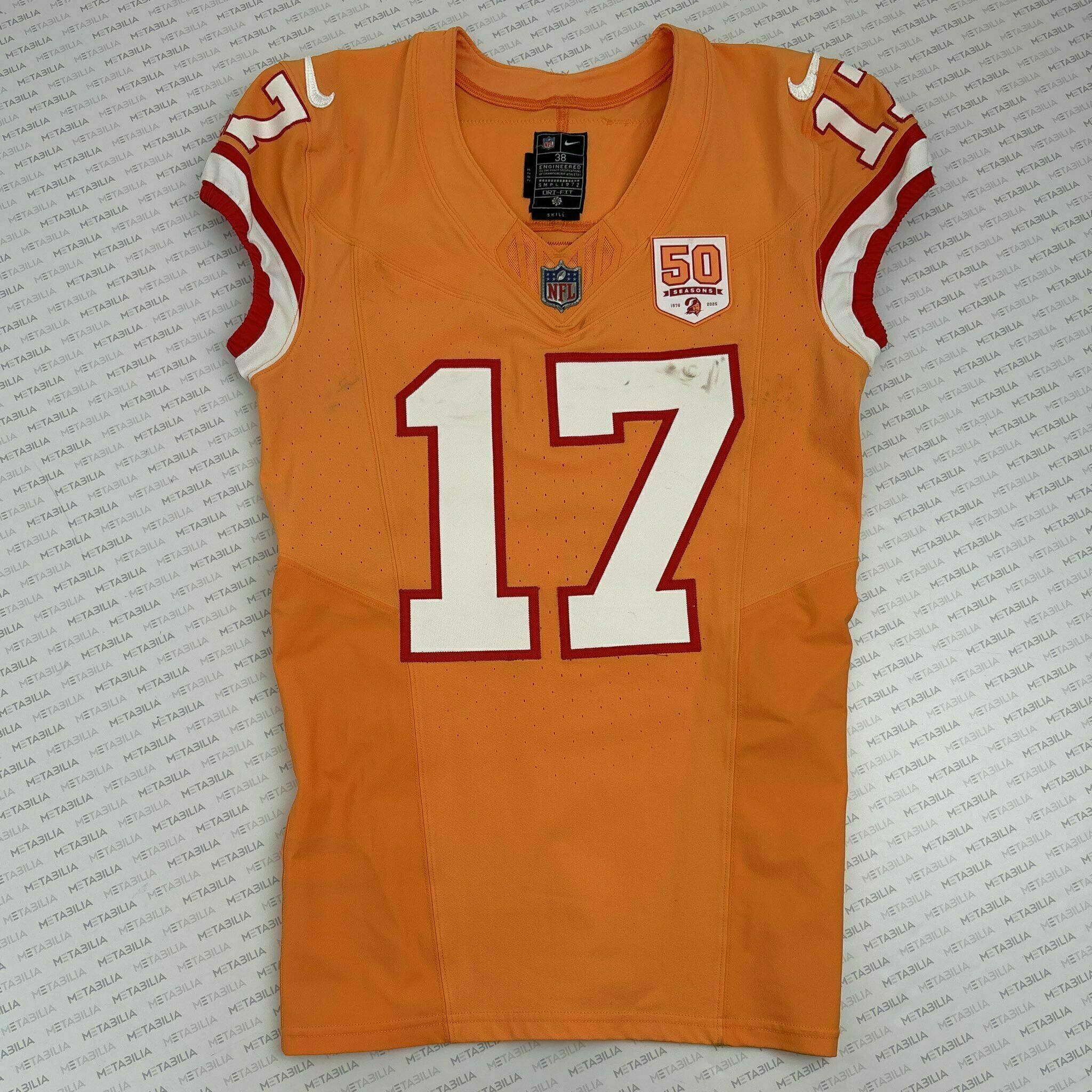 #17 Sterling Shepard Creamsicle Game-Worn Jersey vs Falcons