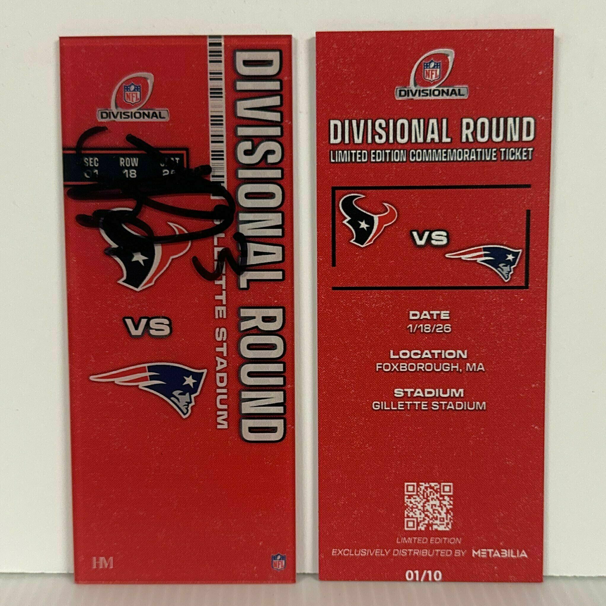 Jaylen Reed signed Commemorative Ticket - Divisional vs Patriots