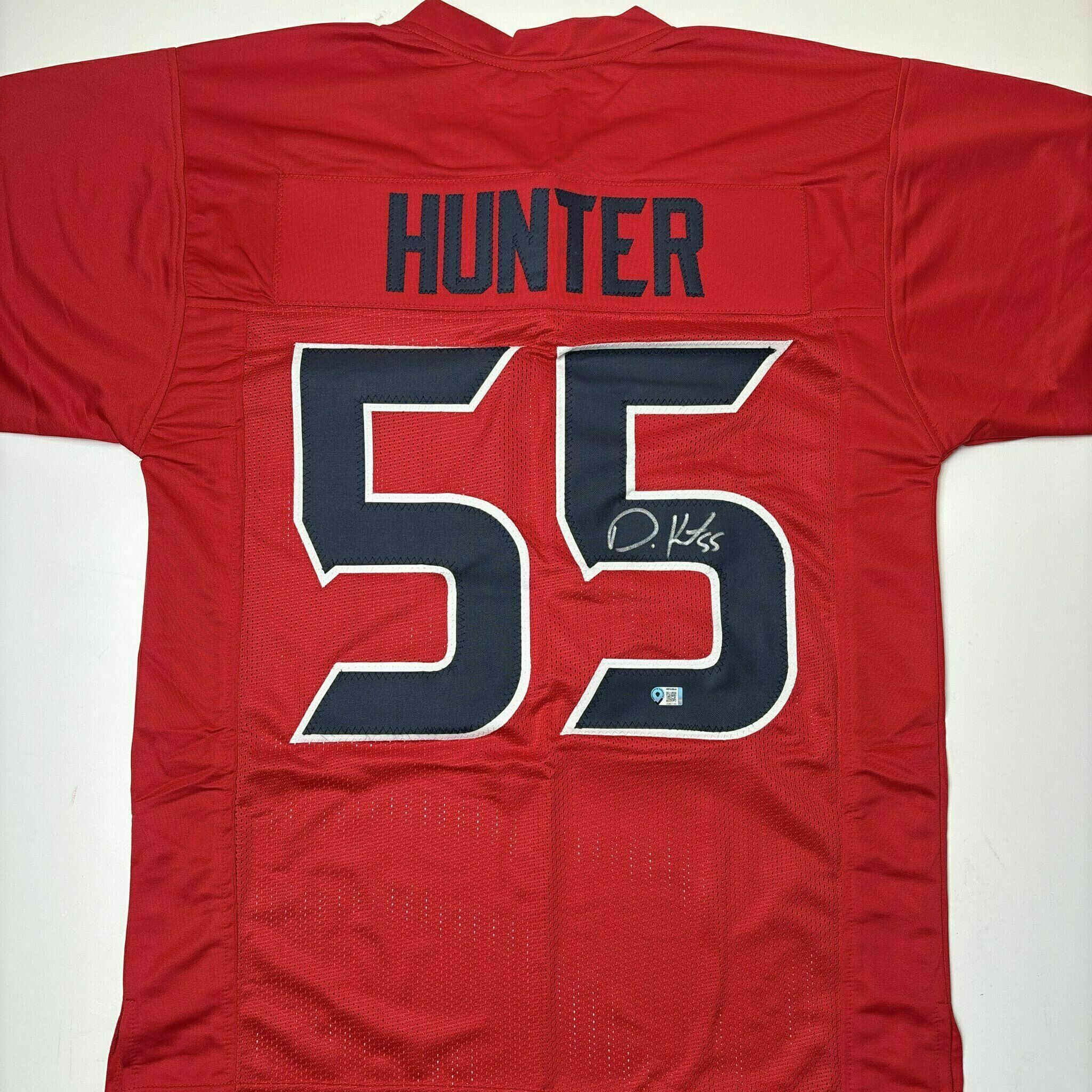 Hunter Signed Red Custom Jersey