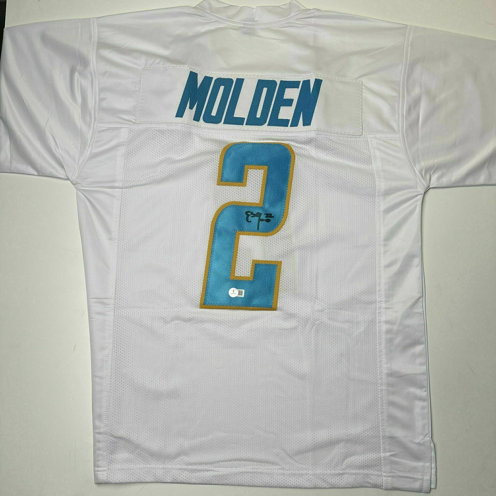 Elijah Molden Signed White Custom Jersey