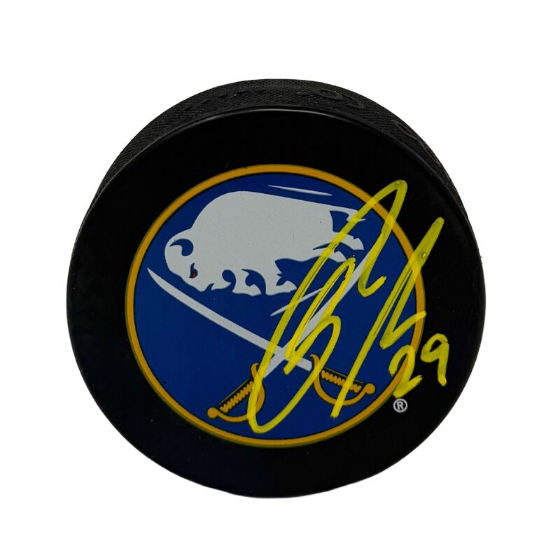 Jason Pominville Signed Buffalo Sabres Large Logo Puck