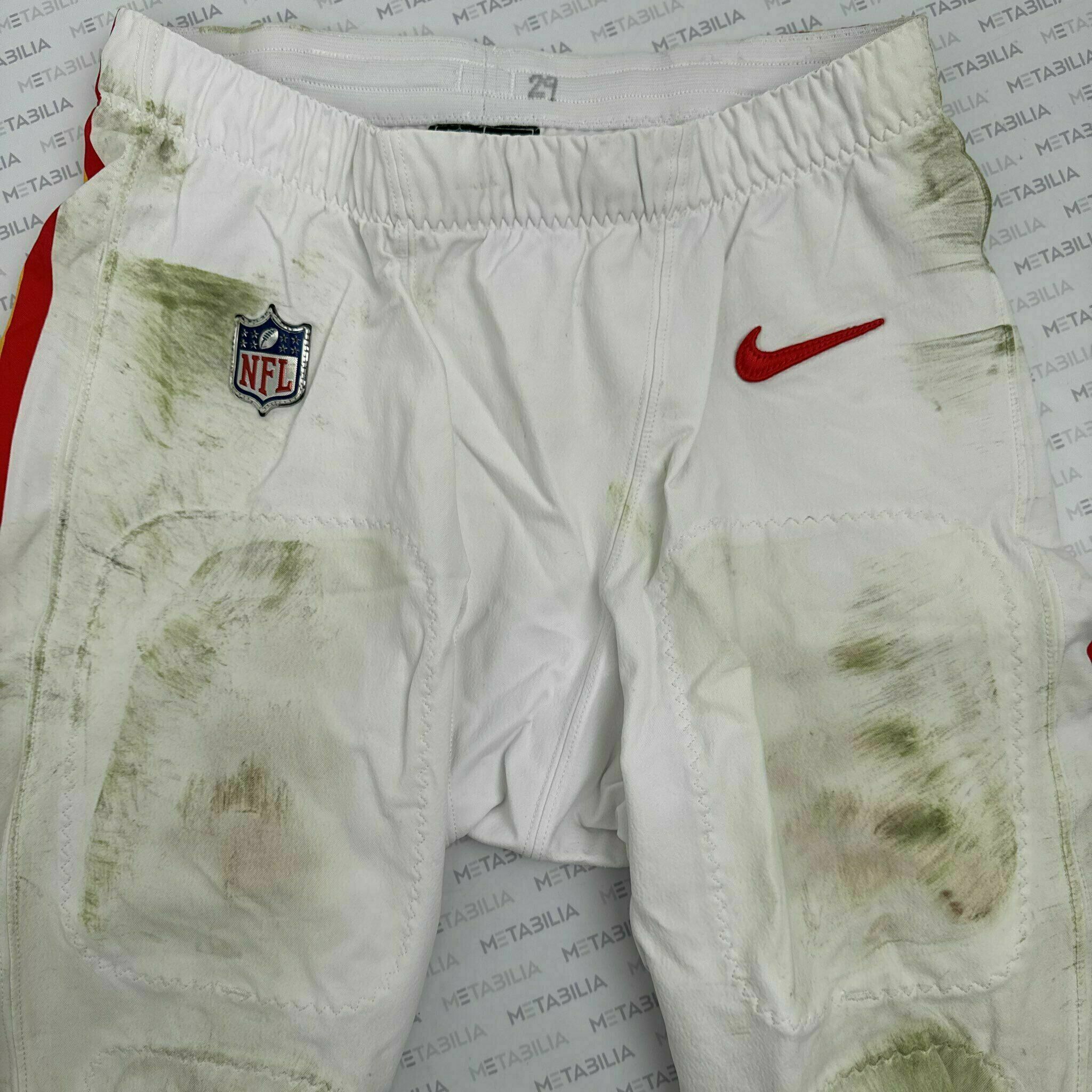 #29 Kareem Hunt Game-Worn Pants vs DEN