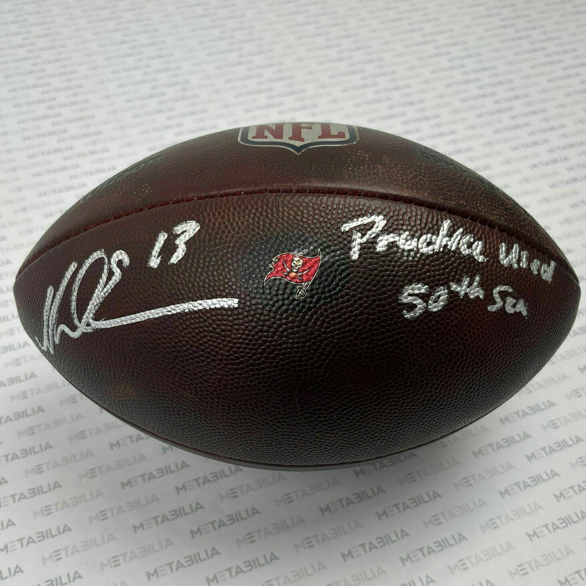 #13 Mike Evans Signed & Inscribed Practice-Used Ball 2025 Season