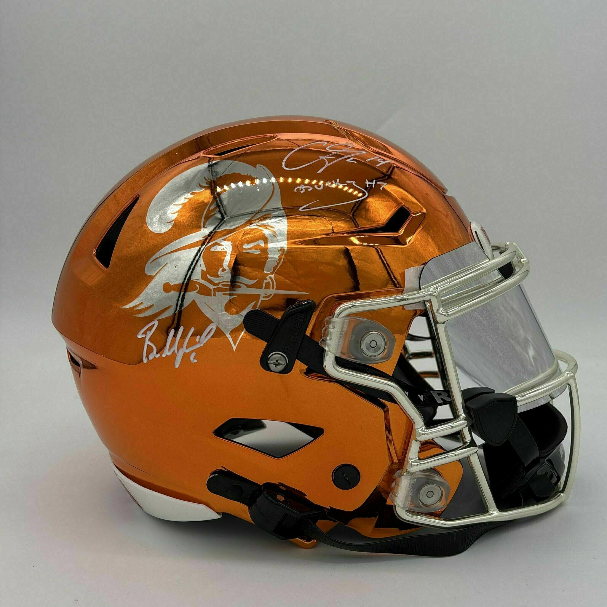 RARE - Mayfield, Godwin, Irving TRIPLE SIGNED Orange Chrome Speedflex