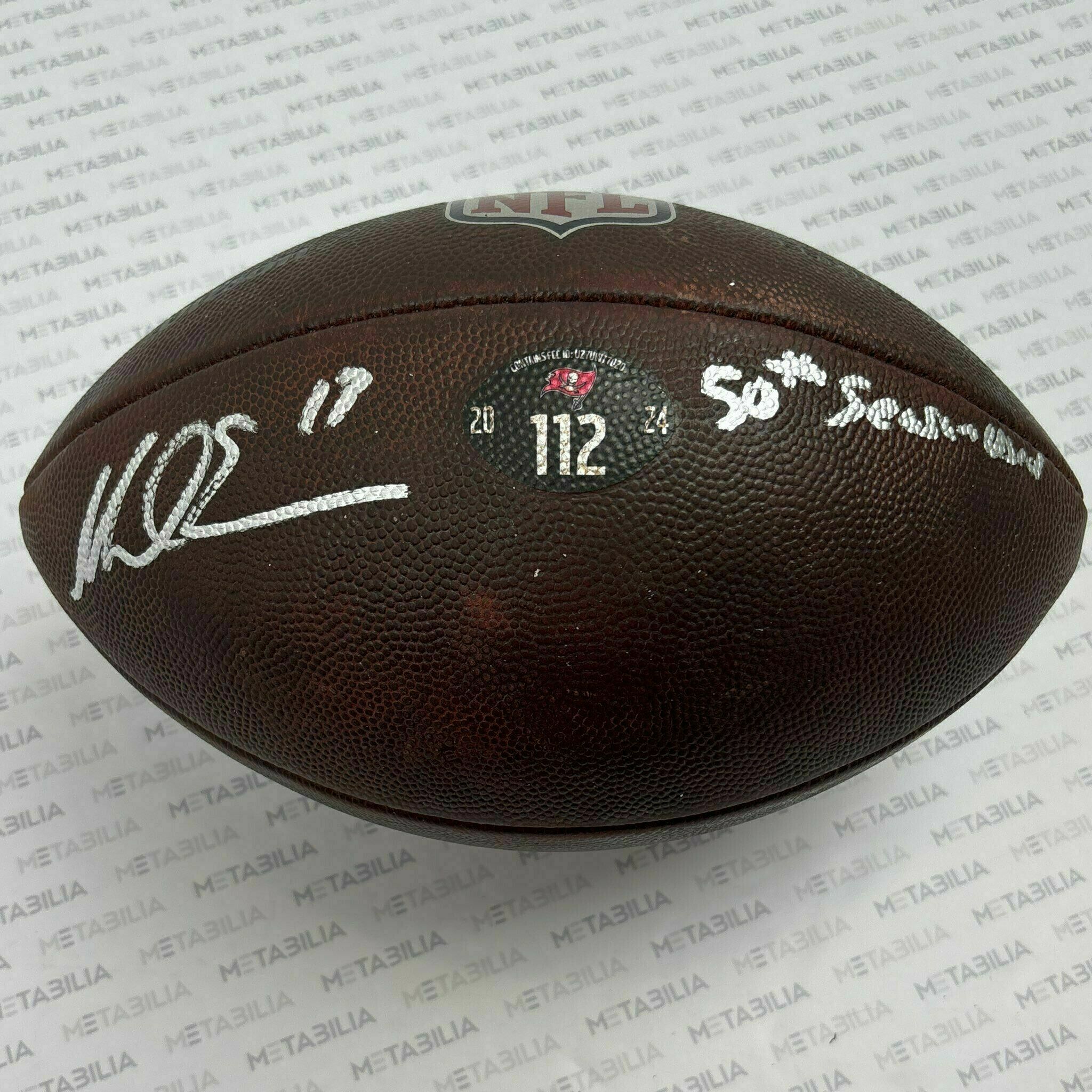 #13 Mike Evans Signed & Inscribed 2025 Season-Used Ball #112