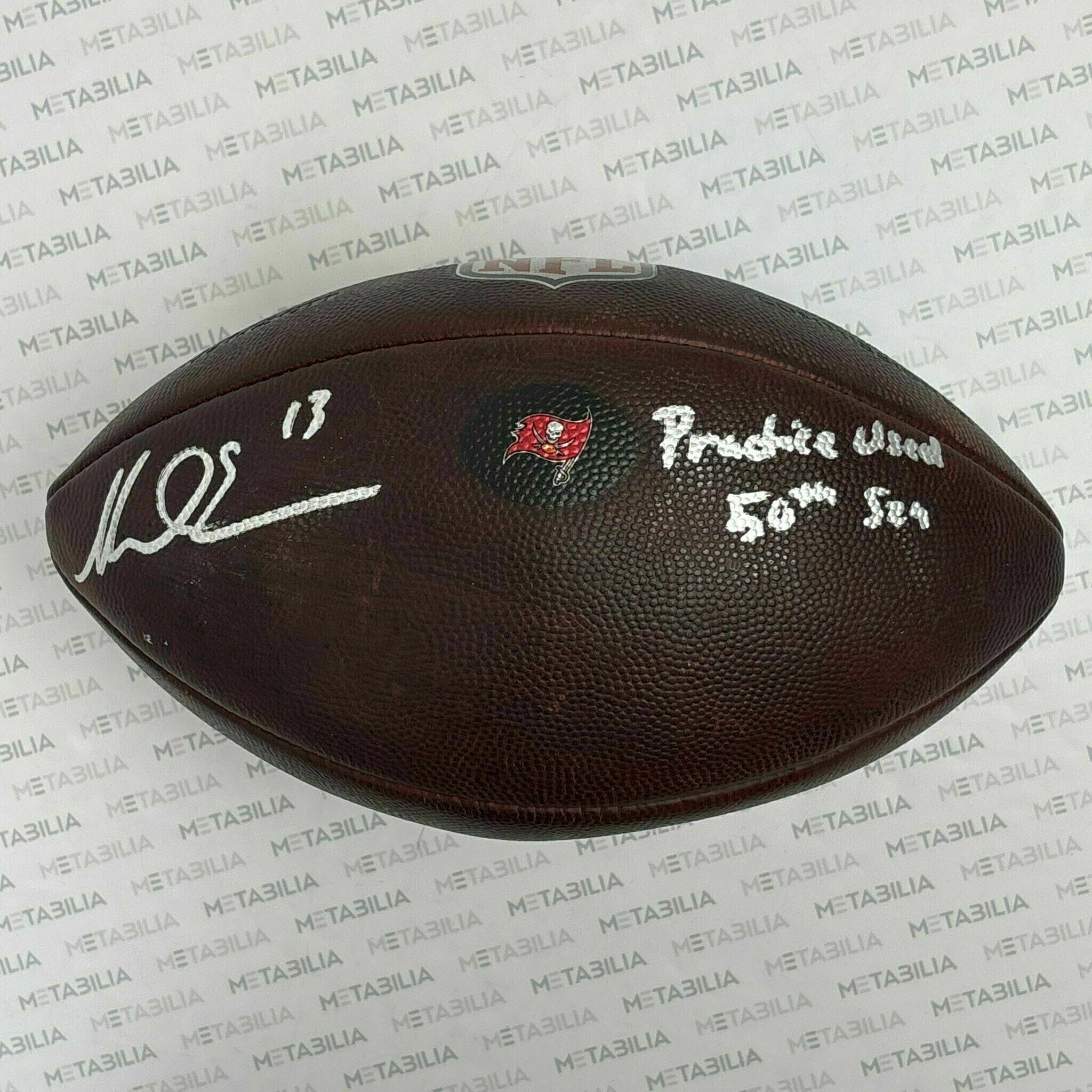 #13 Mike Evans Signed & Inscribed Practice-Used Ball 2025 Season