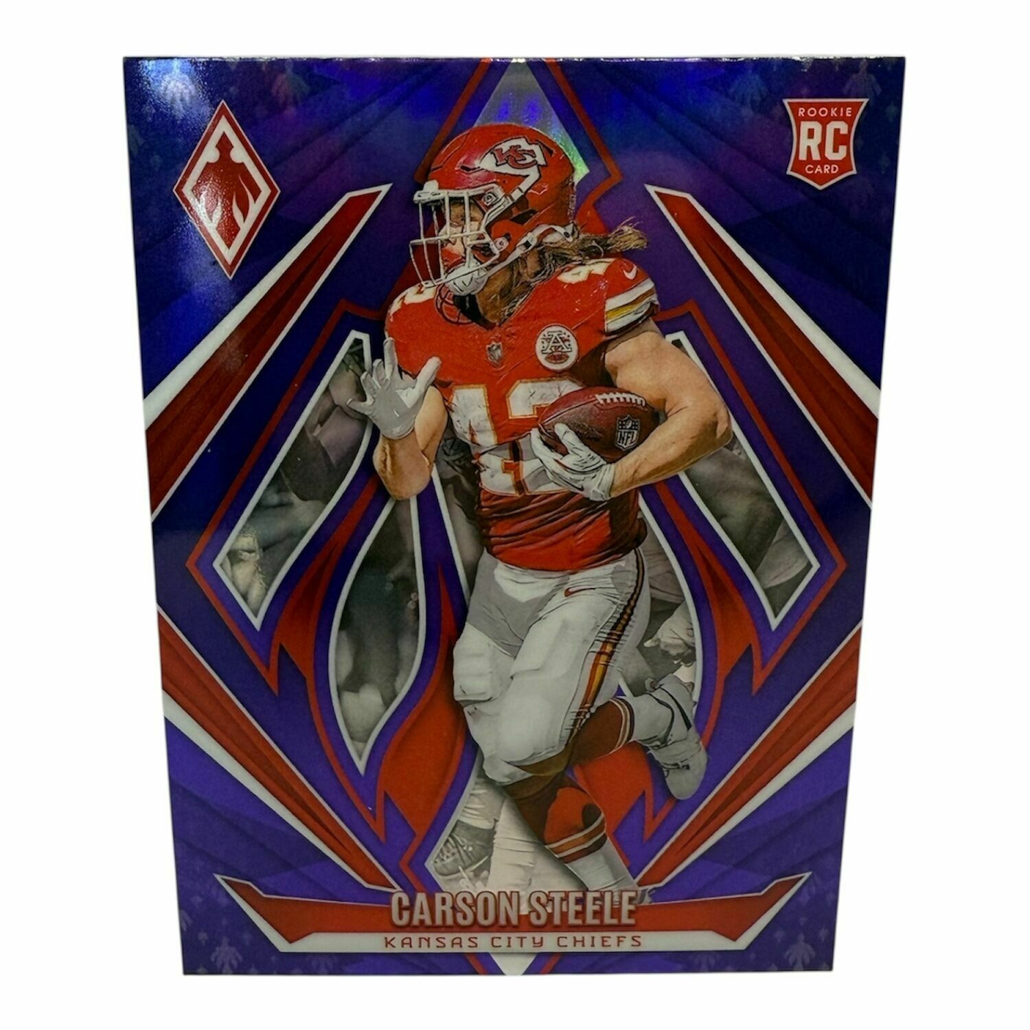 Carson Steele 2024 Panini Phoenix Football Purple Rookie Trading Card