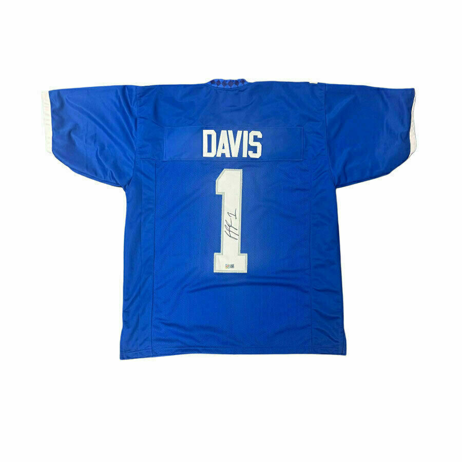 Ray Davis Signed Pro-Style Blue College Jersey
