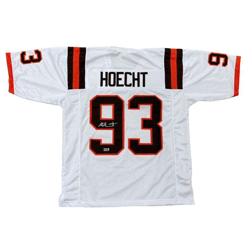 Micahel Hoecht Signed Pro-Style White College Jersey